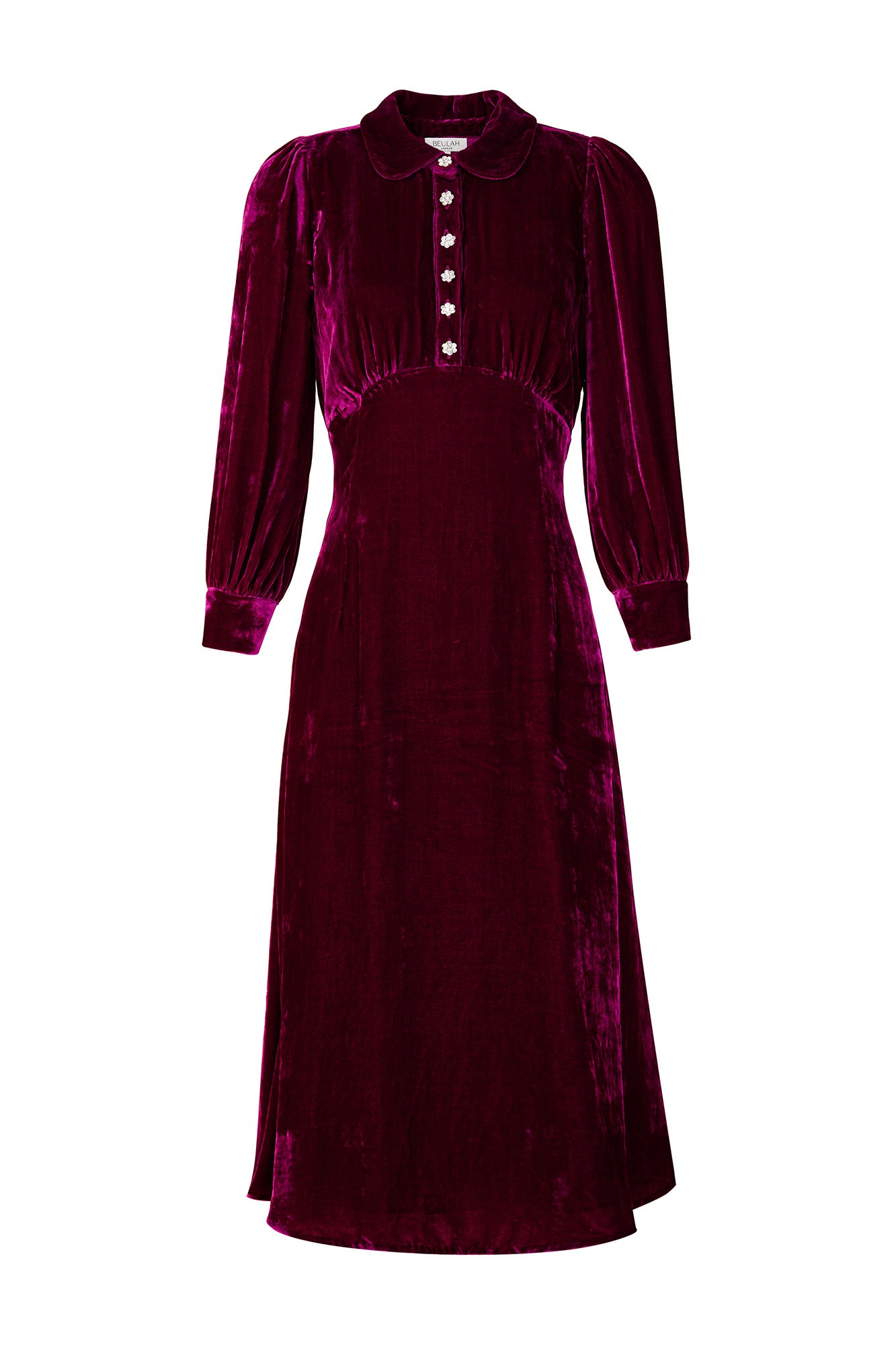 Calla Berry Velvet Dress