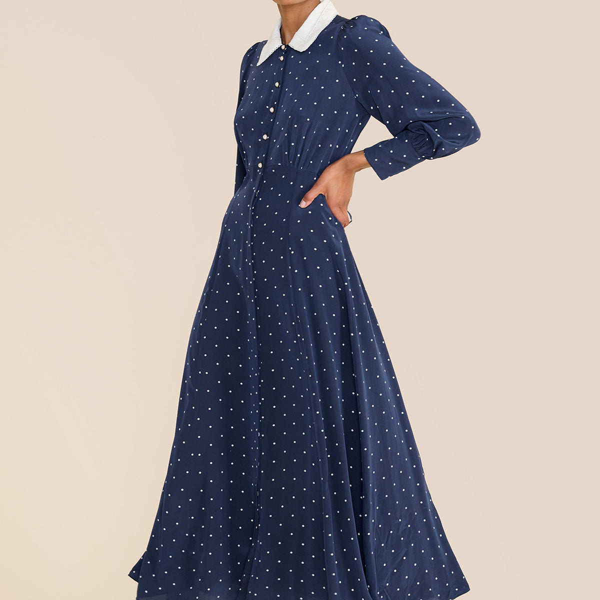 Polka Dot Midi Dress | The Perfect Evening Style