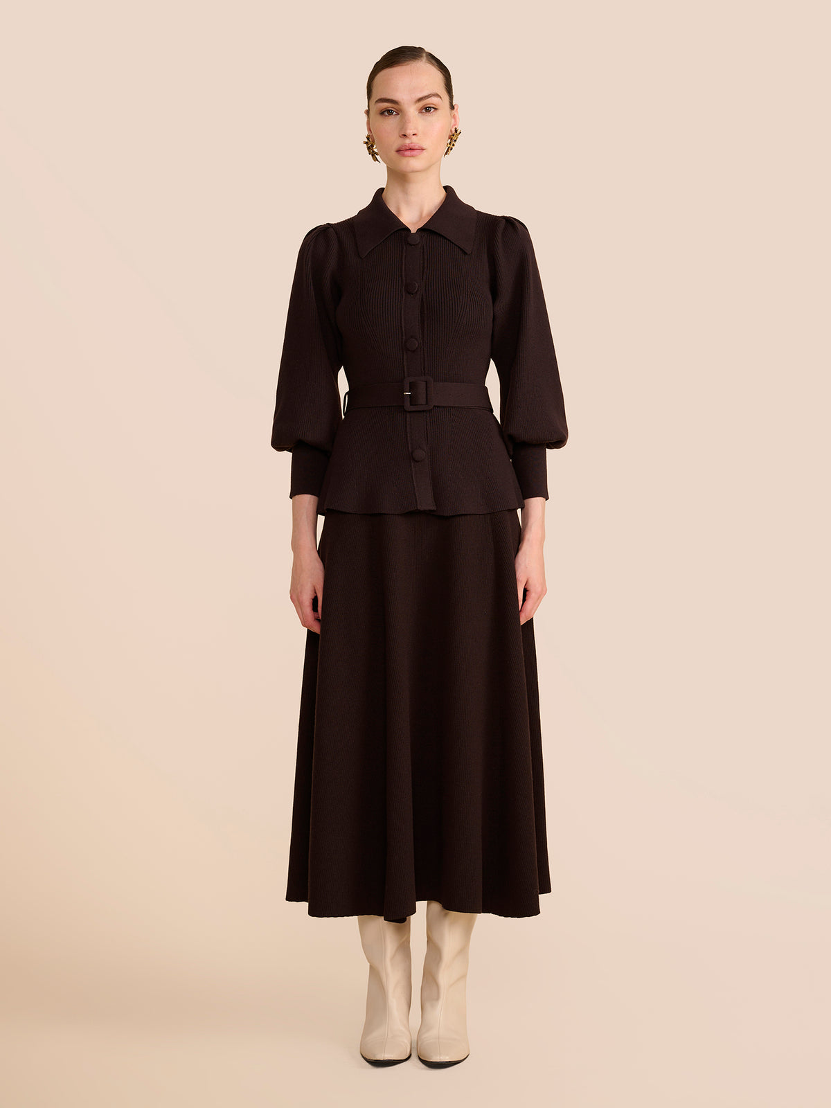 Eliza Chocolate Knit Skirt