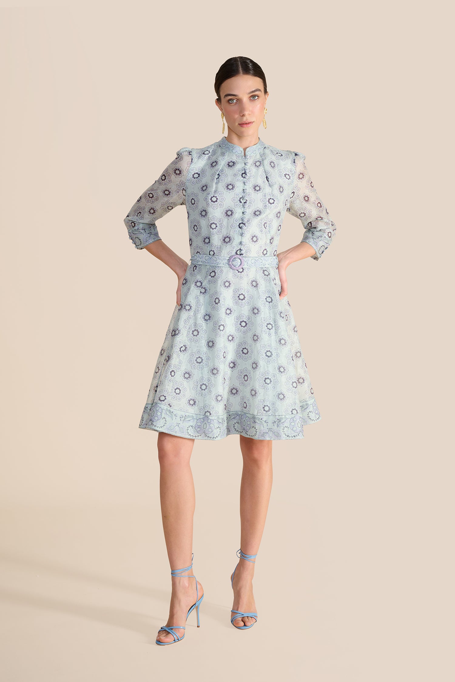 Josie Blue Floral Bandana Dress