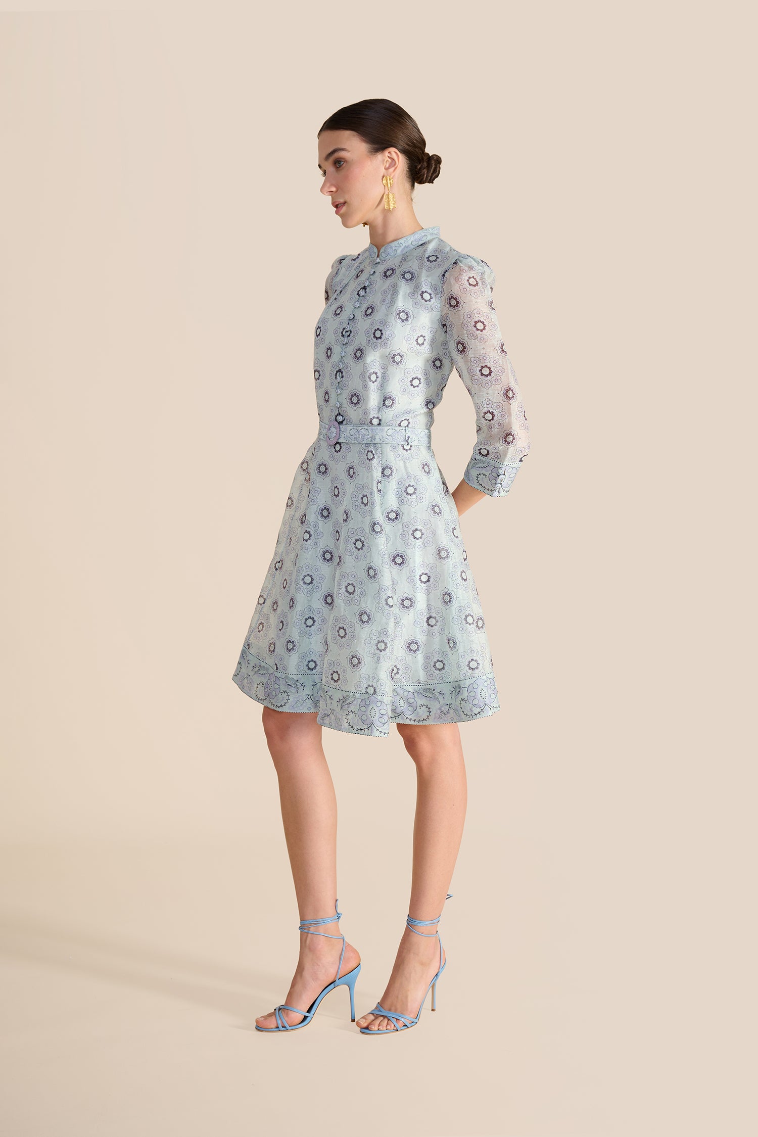 Josie Blue Floral Bandana Dress