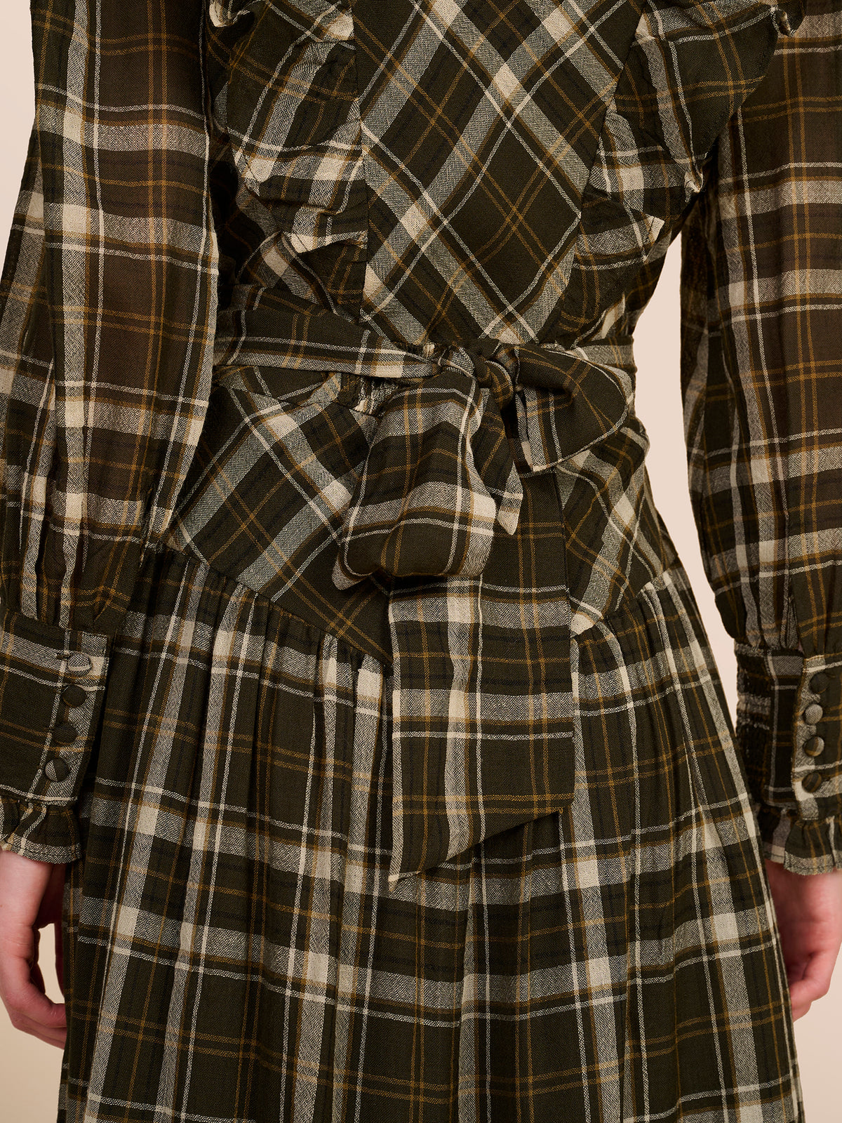 Diane Green Check Dress