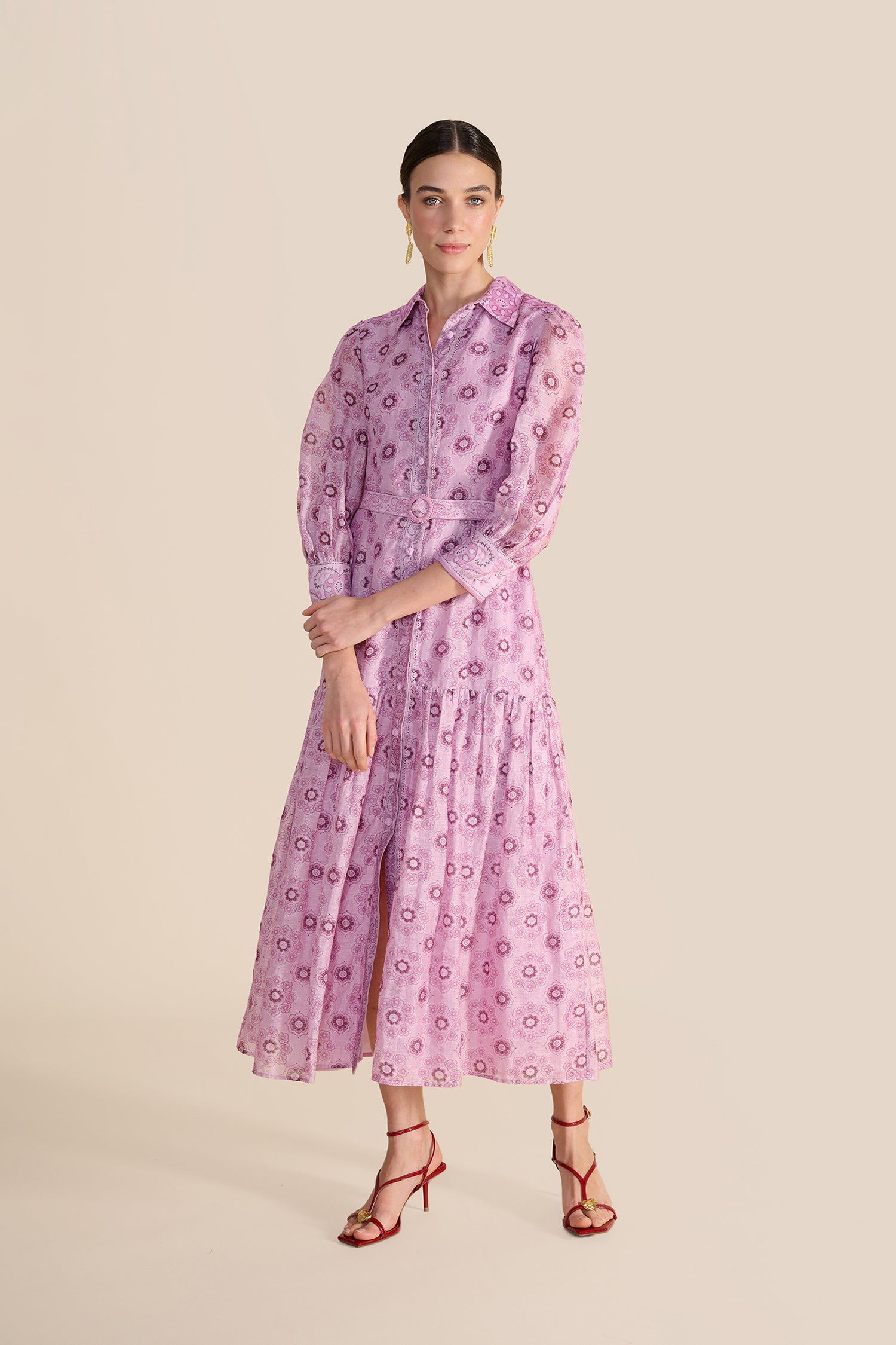 Helena Lilac Bandana Floral Dress
