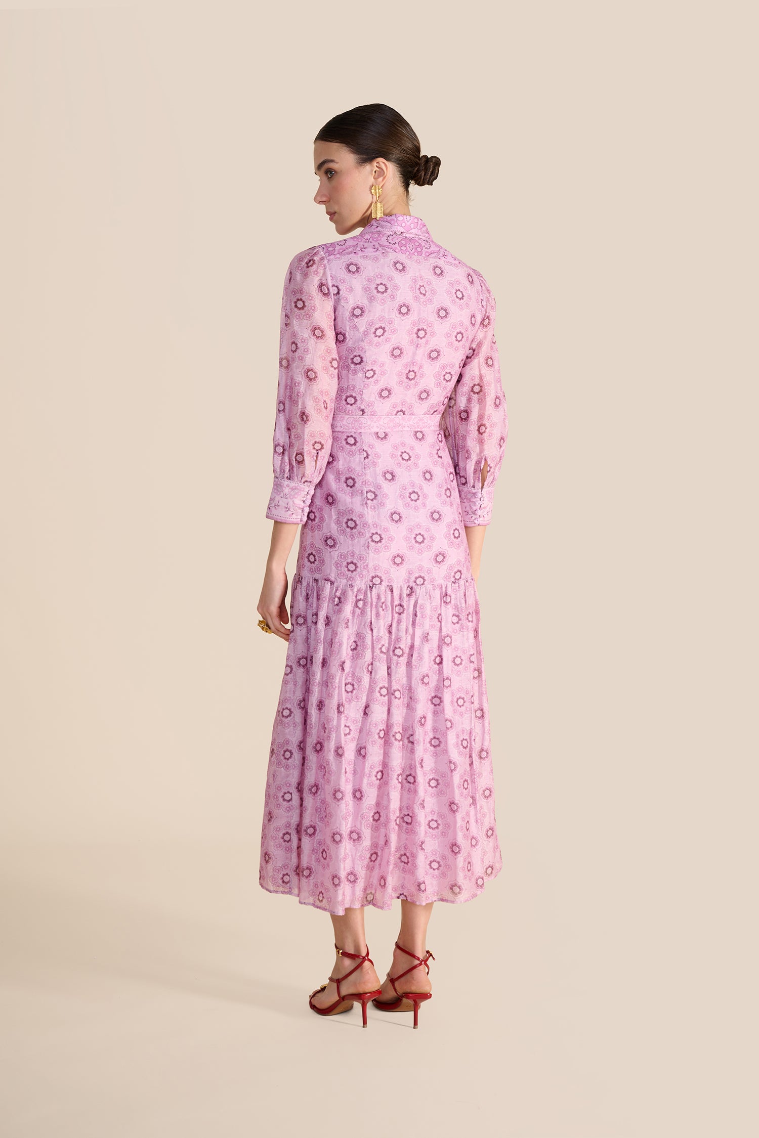 Helena Lilac Bandana Floral Dress
