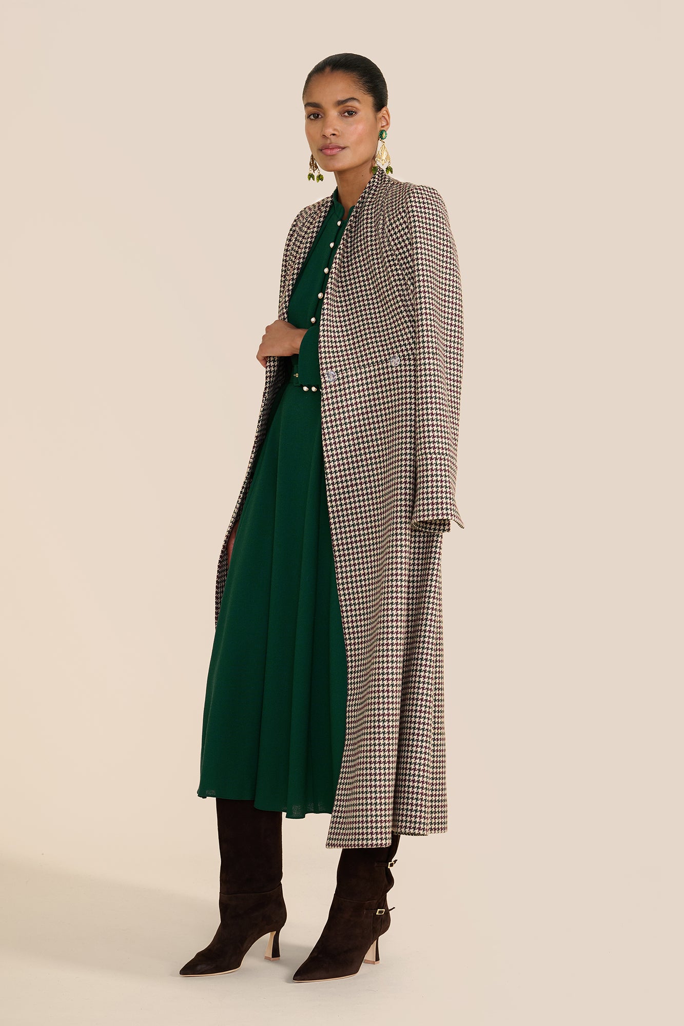 Full Length Check Coat For Women | Stately Outerwear by Beulah