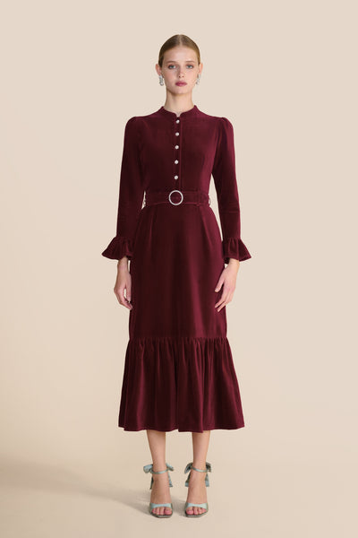 Juniper Burgundy Velvet Dress | Constant Grace by Beulah