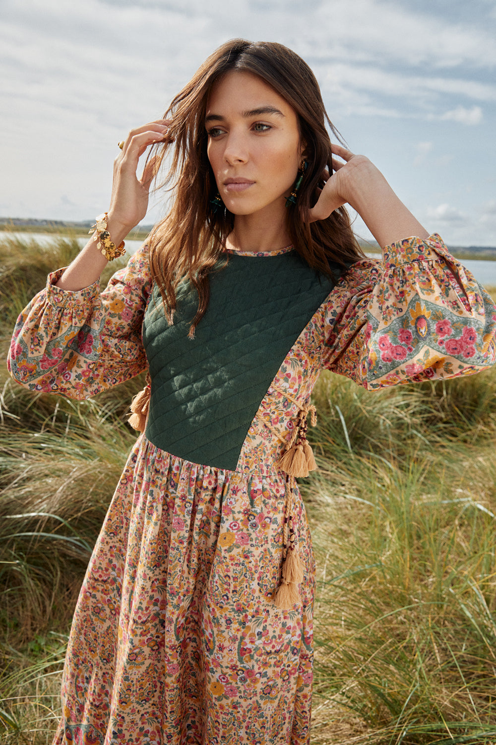 Marcia Ivory Floral Dress