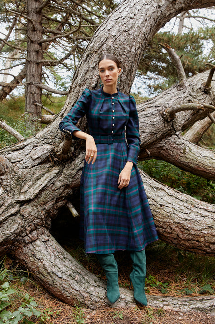 Ahana Tartan Dress Beulah London