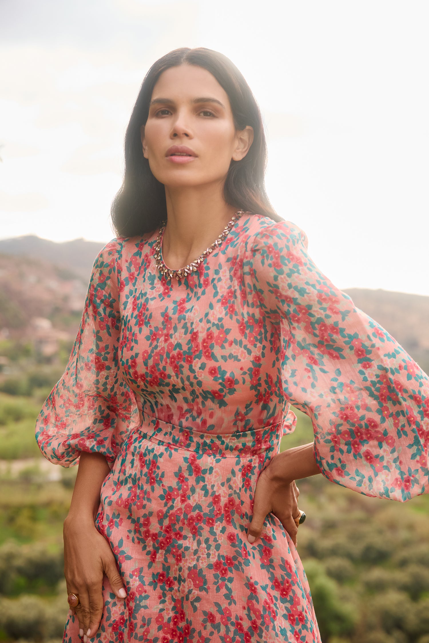 Mikela Pink Floral Dress