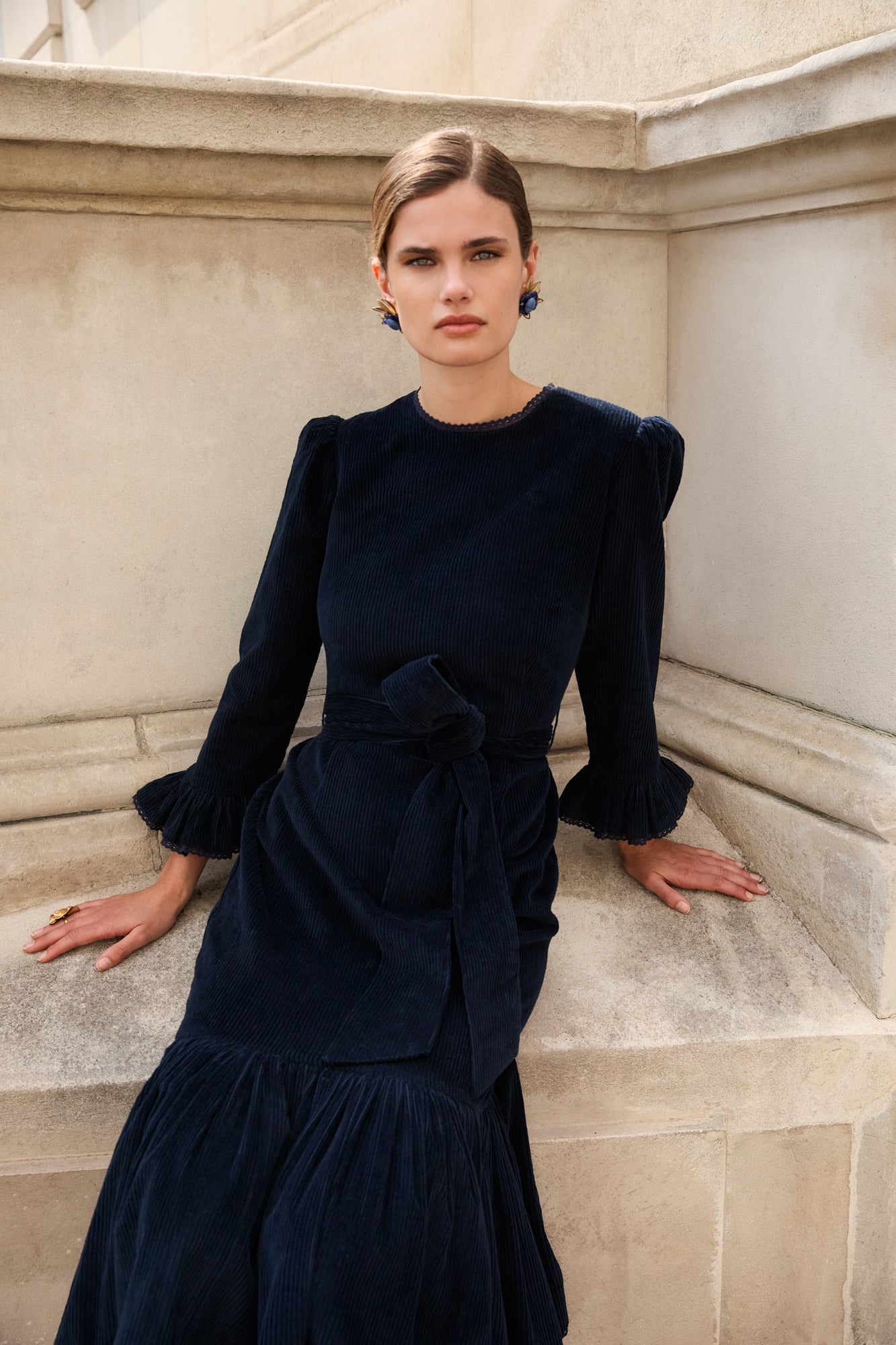 Aster Navy Dress