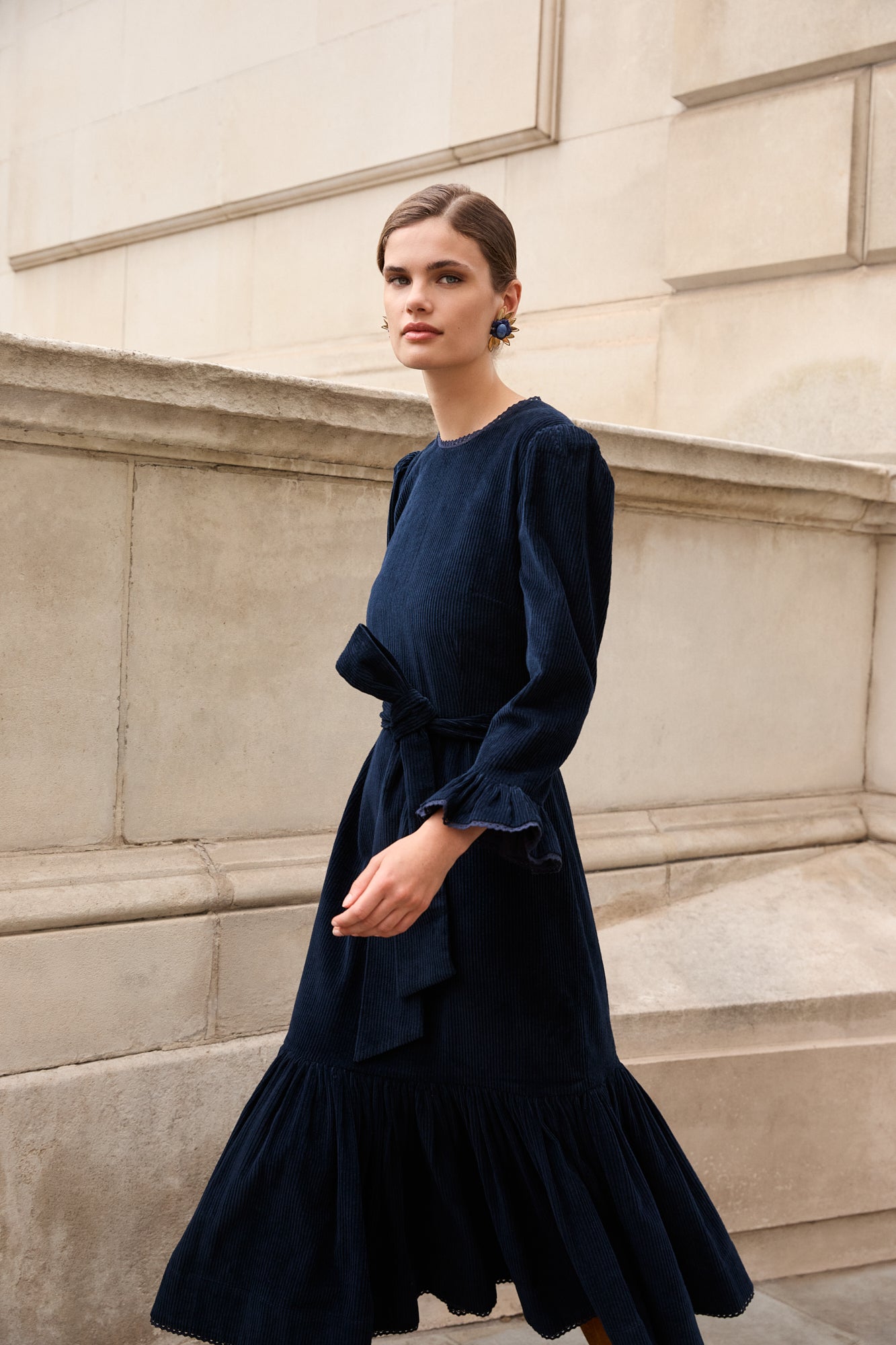 Aster Navy Dress