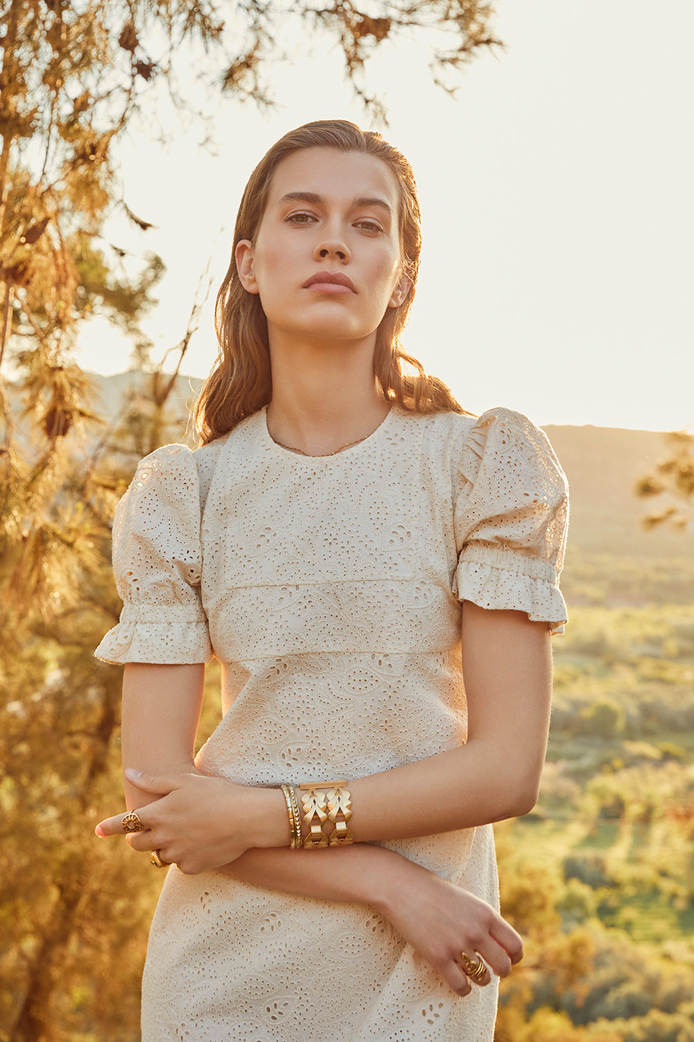 Dorothy Milk Broderie Dress