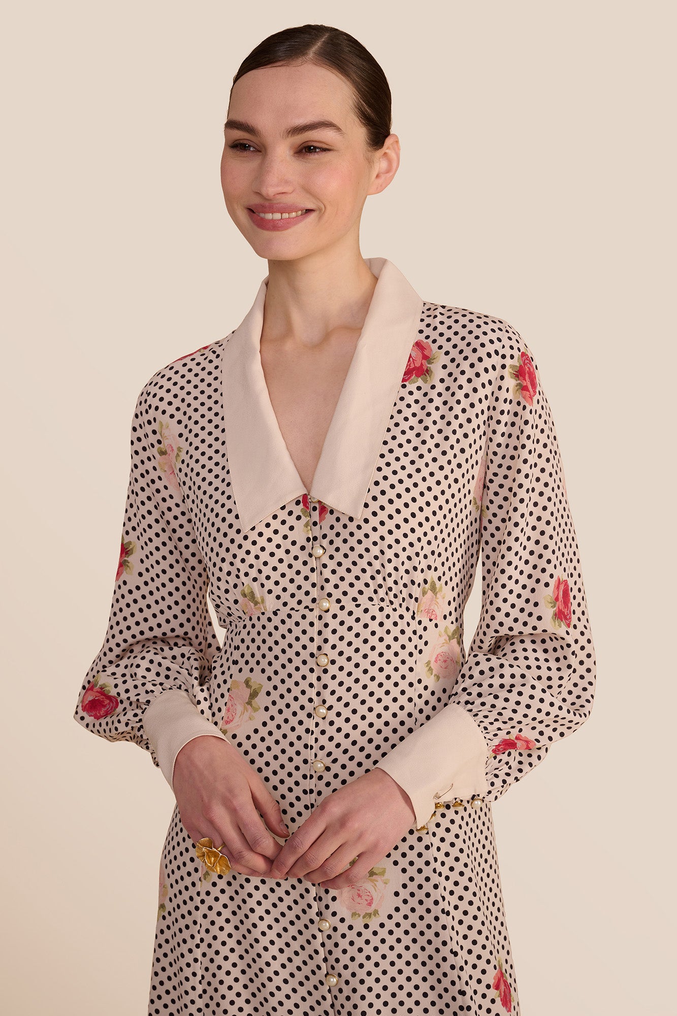 Leonie Polka Floral Dress
