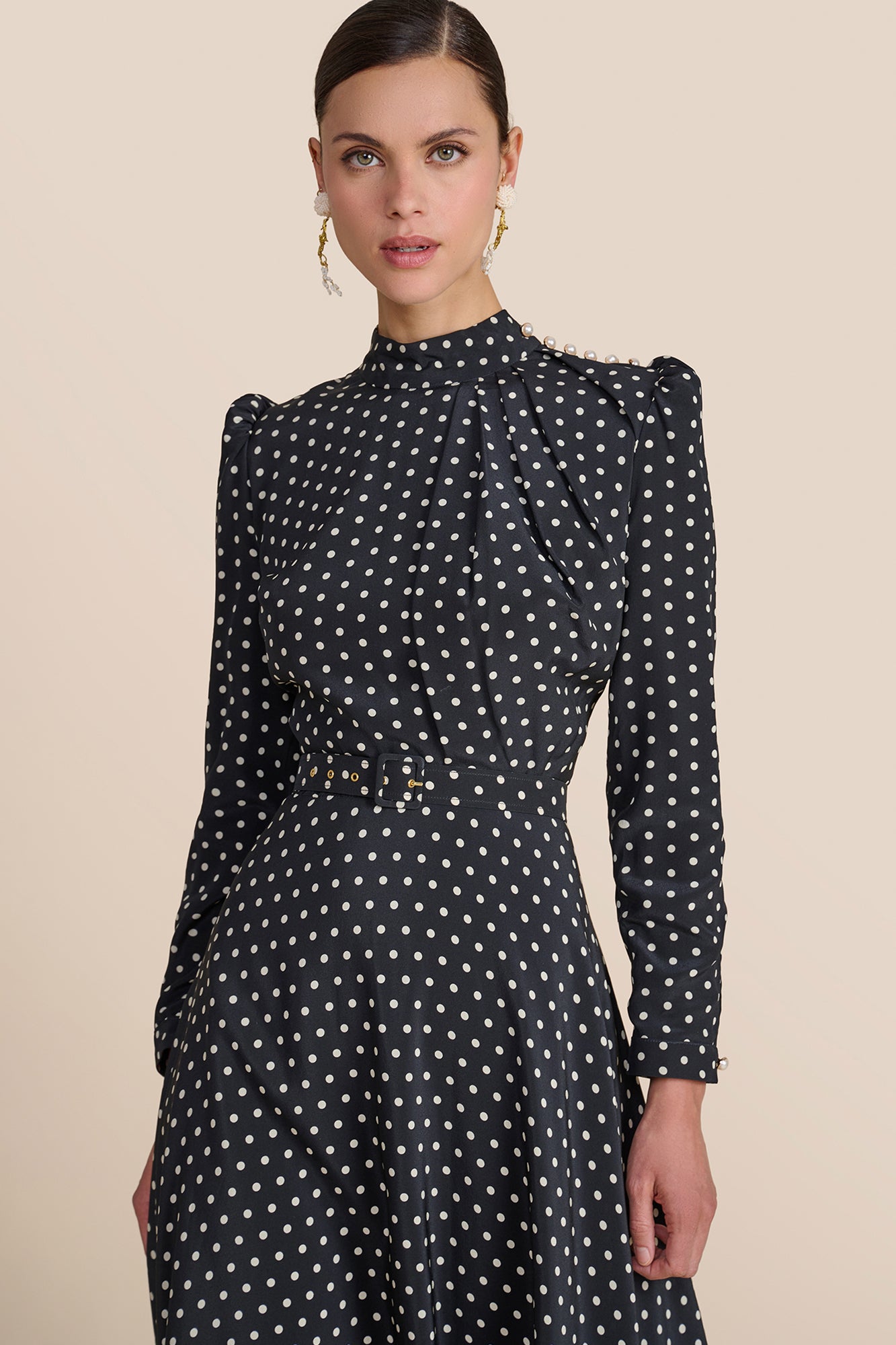 Lila Black Polka Dot Dress