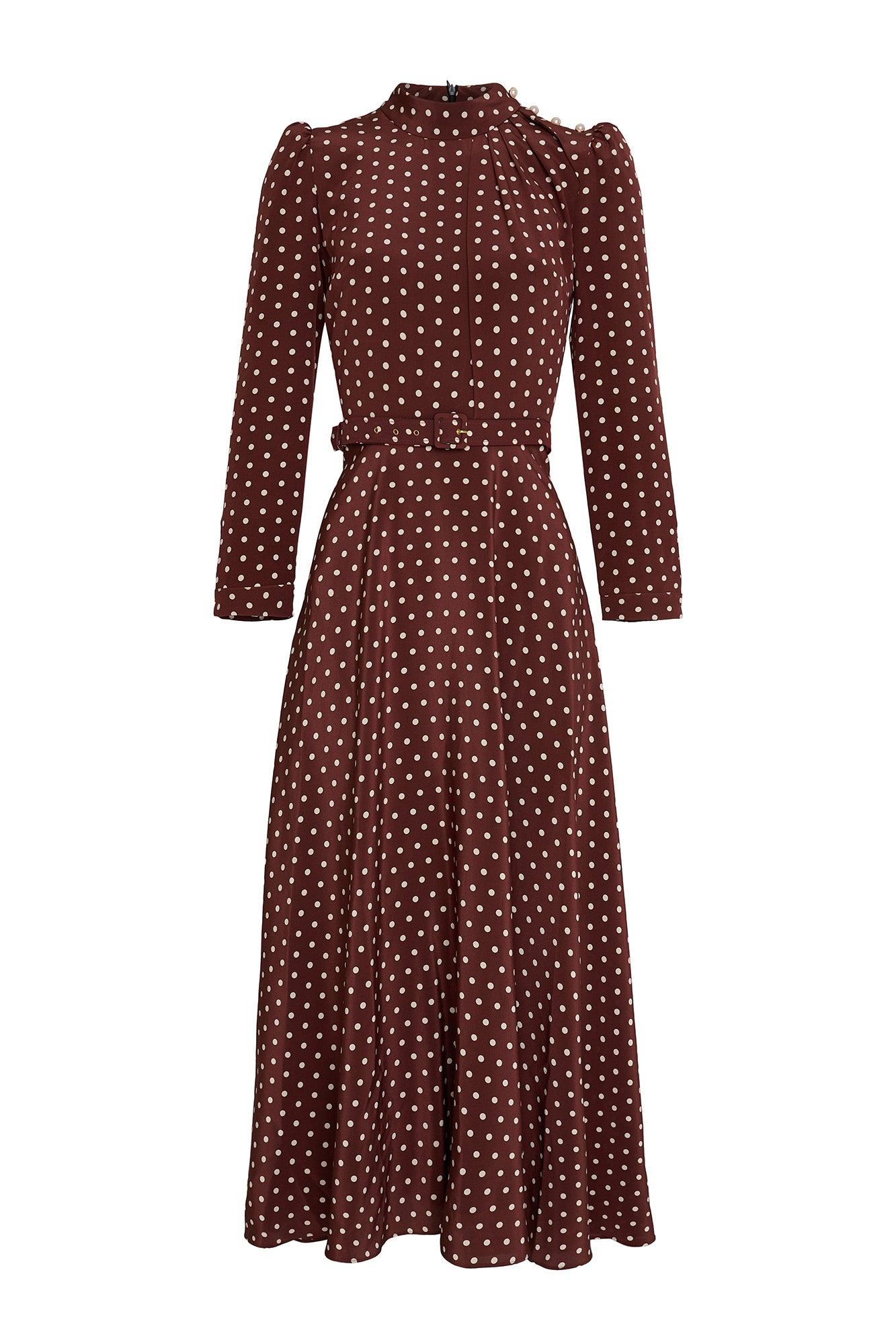 Lila Chocolate Polka Dot Dress