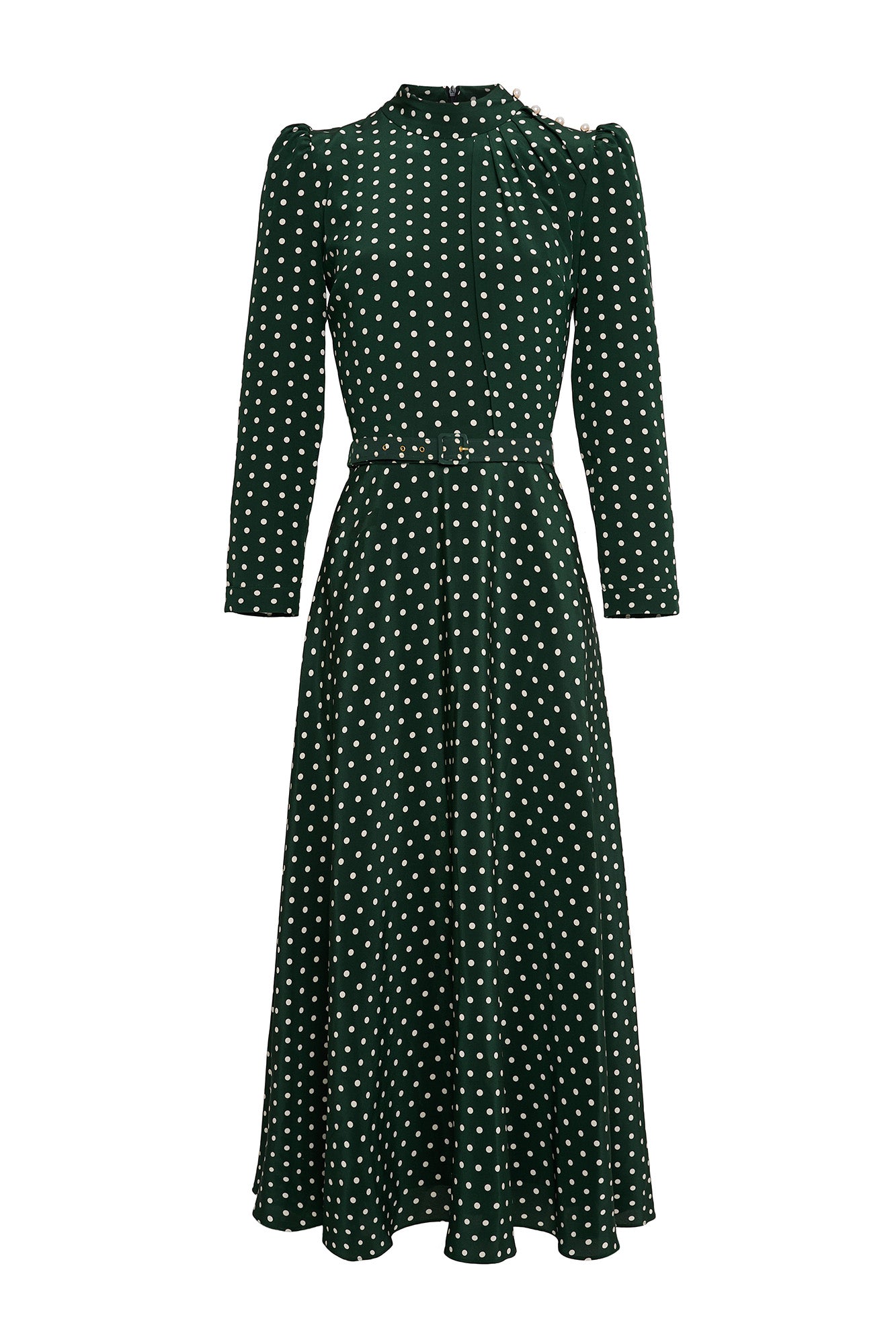 Lila Evergreen Polka Dot Dress