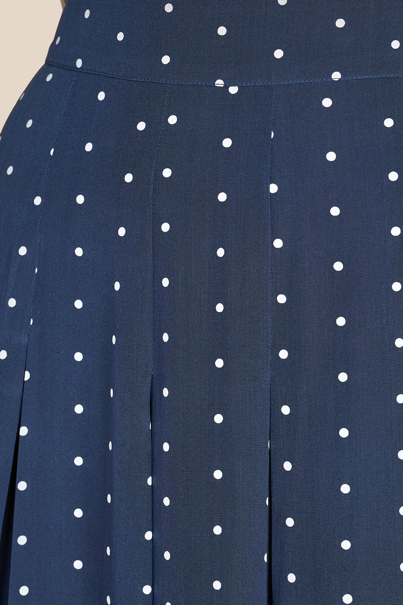 Marnie Navy Polka Dot Skirt