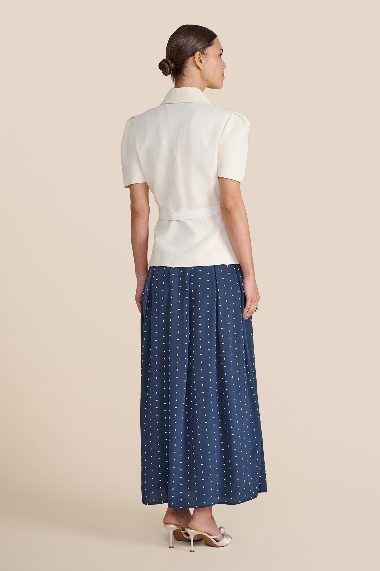 Marnie Navy Polka Dot Skirt