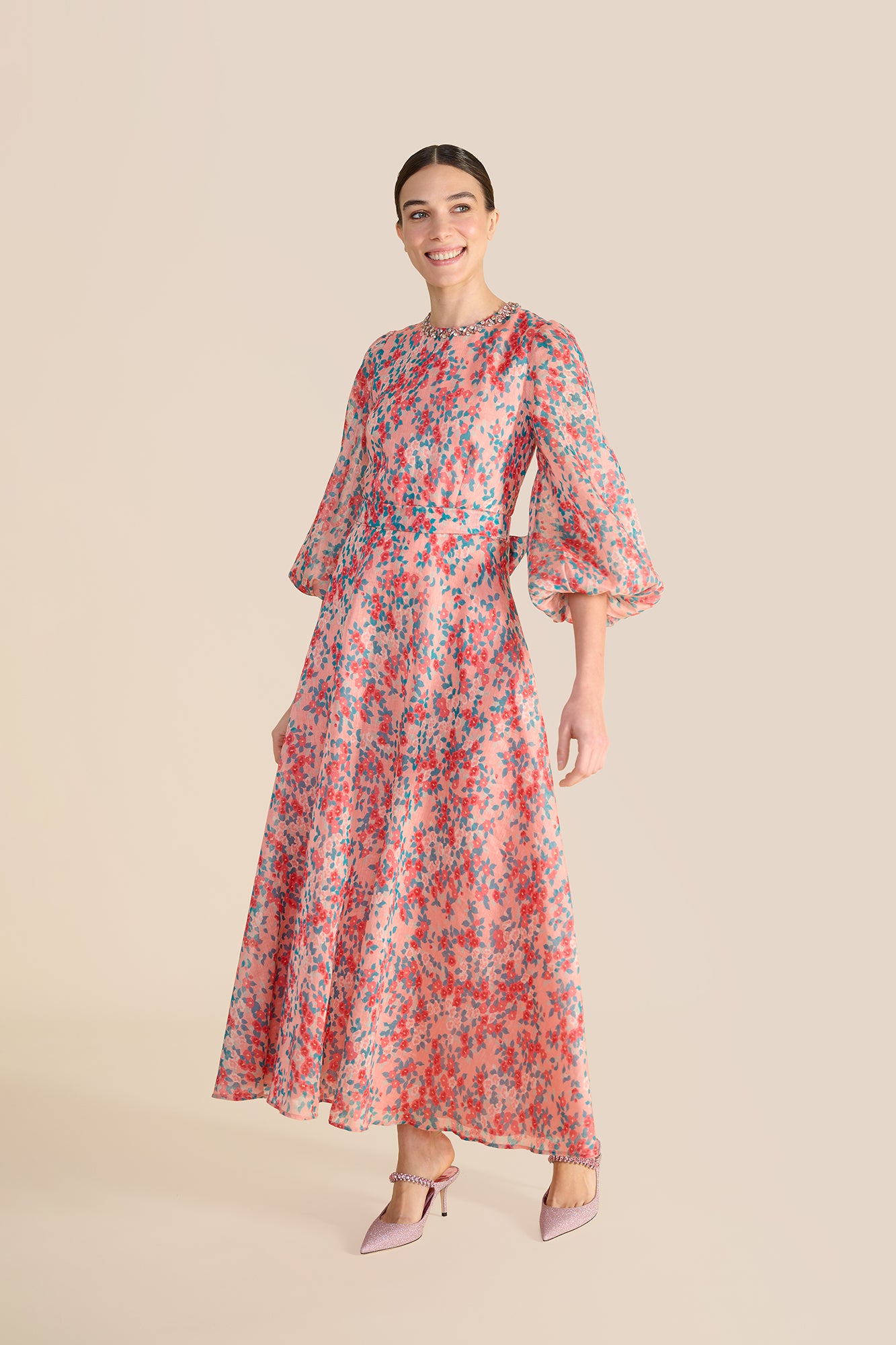 Mikela Pink Floral Dress