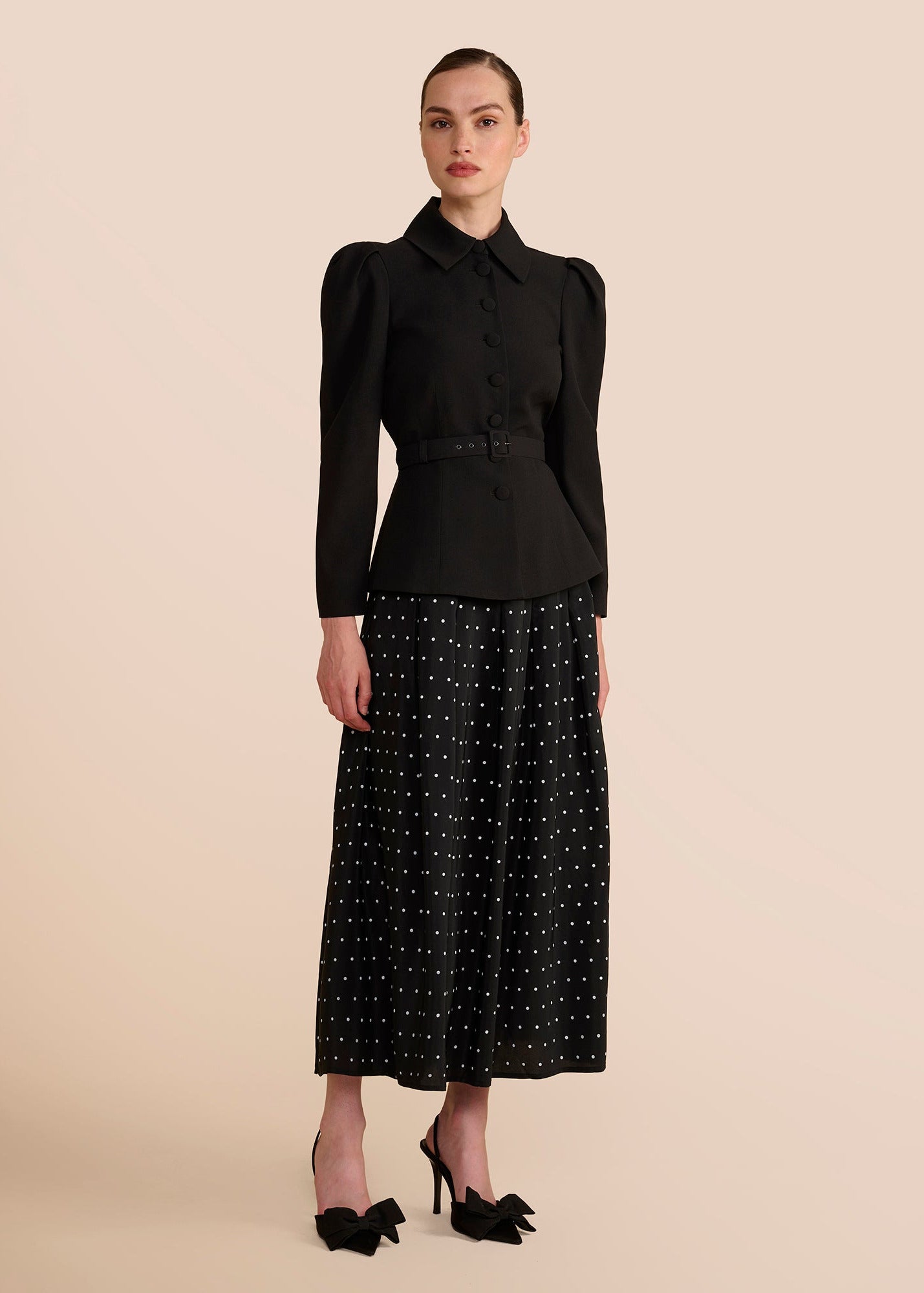Marnie Black Polka Dot Skirt