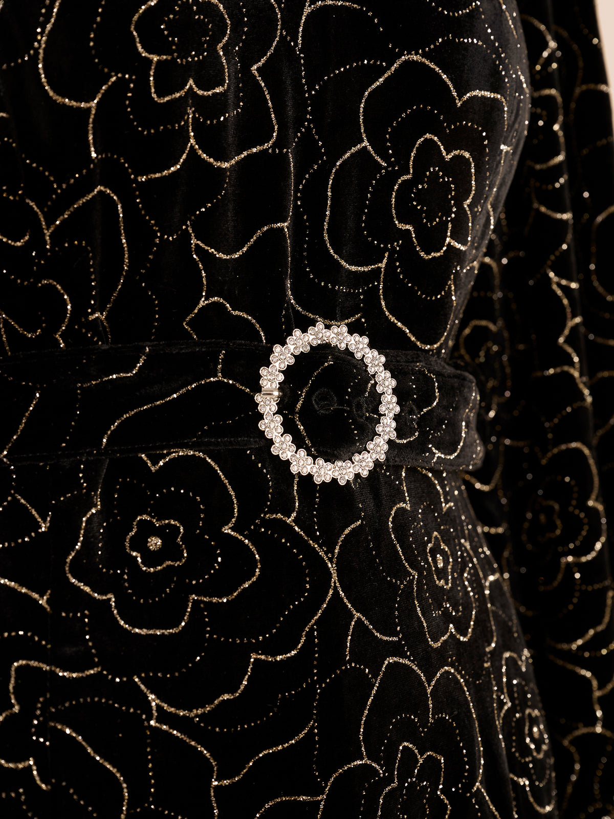 Moira Black Floral Embellished Dress
