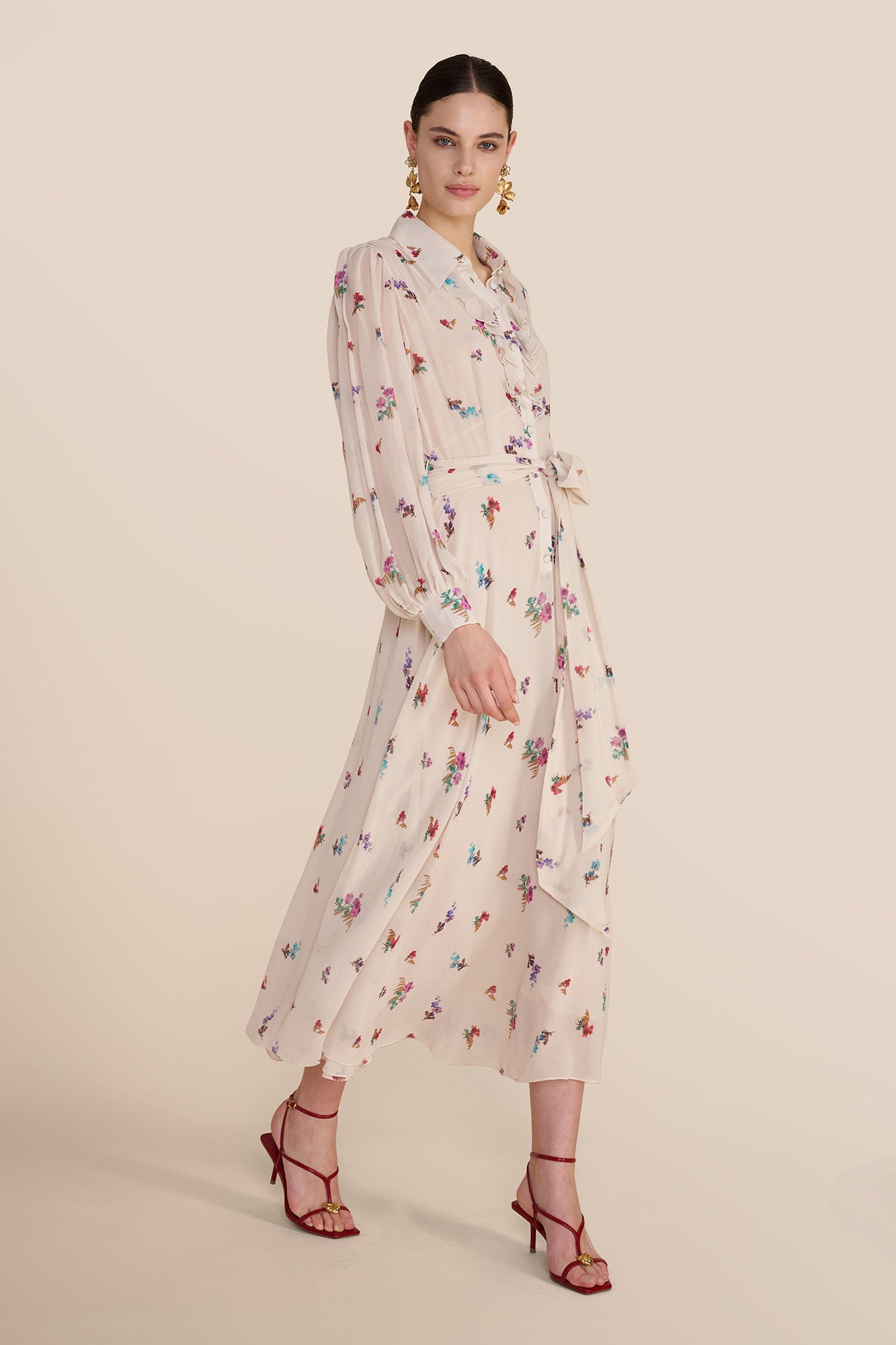 Robin Watercolour Shirt Dress