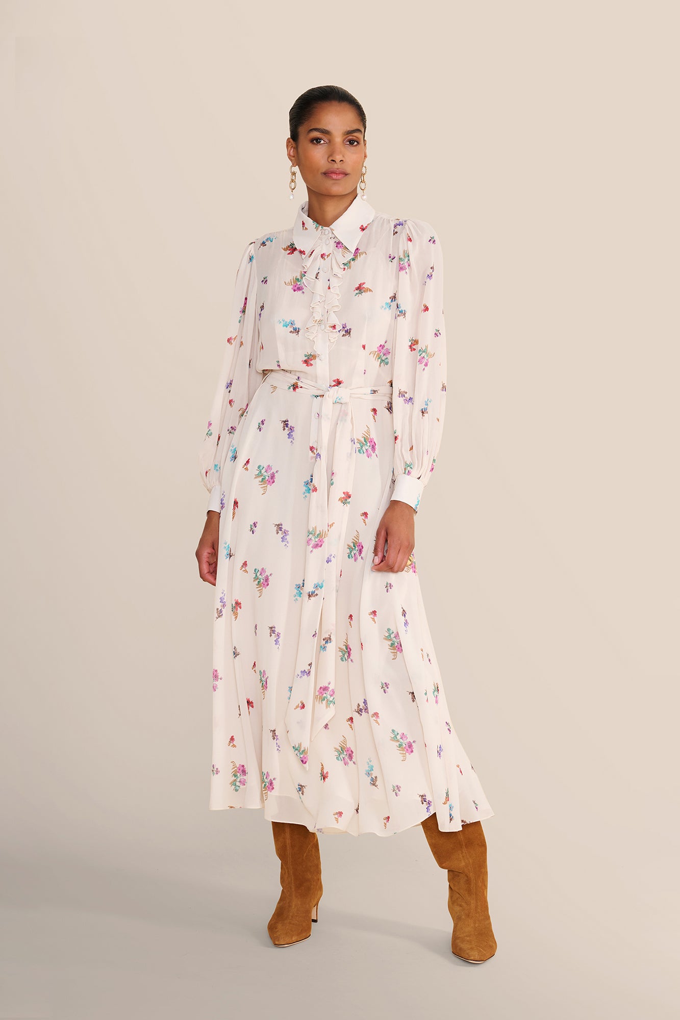 Robin Watercolour Shirt Dress