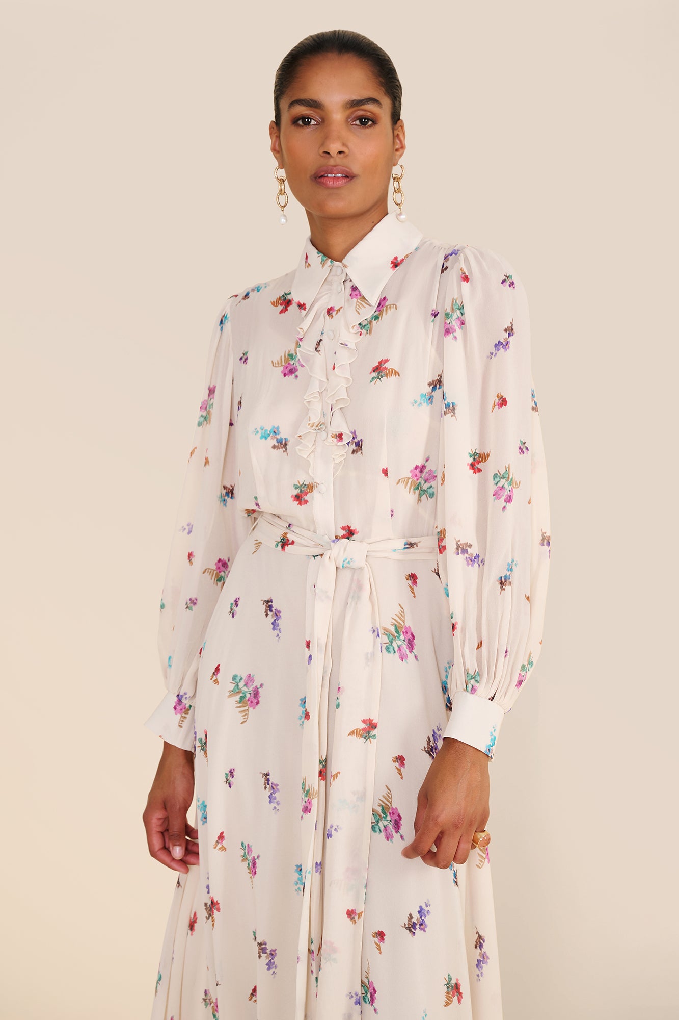 Robin Watercolour Shirt Dress