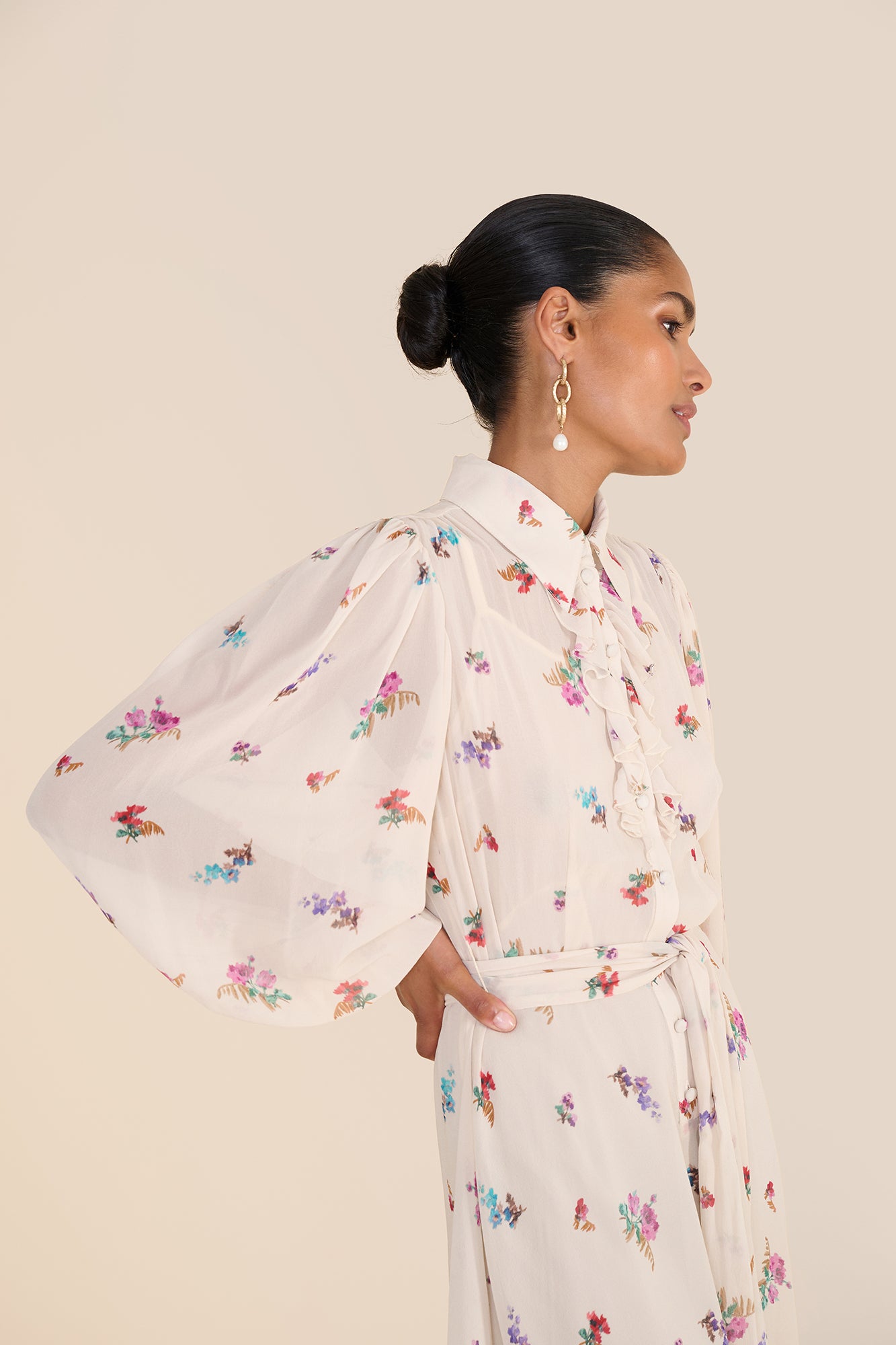 Robin Watercolour Shirt Dress