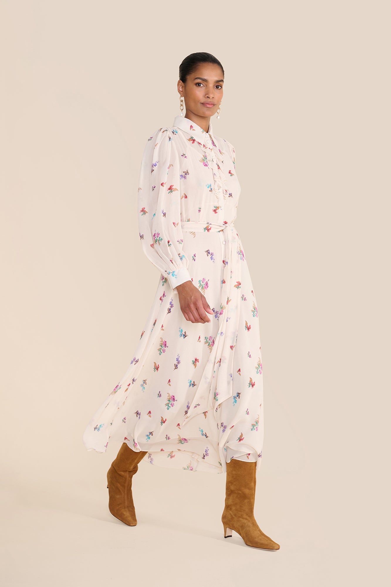 Robin Watercolour Shirt Dress