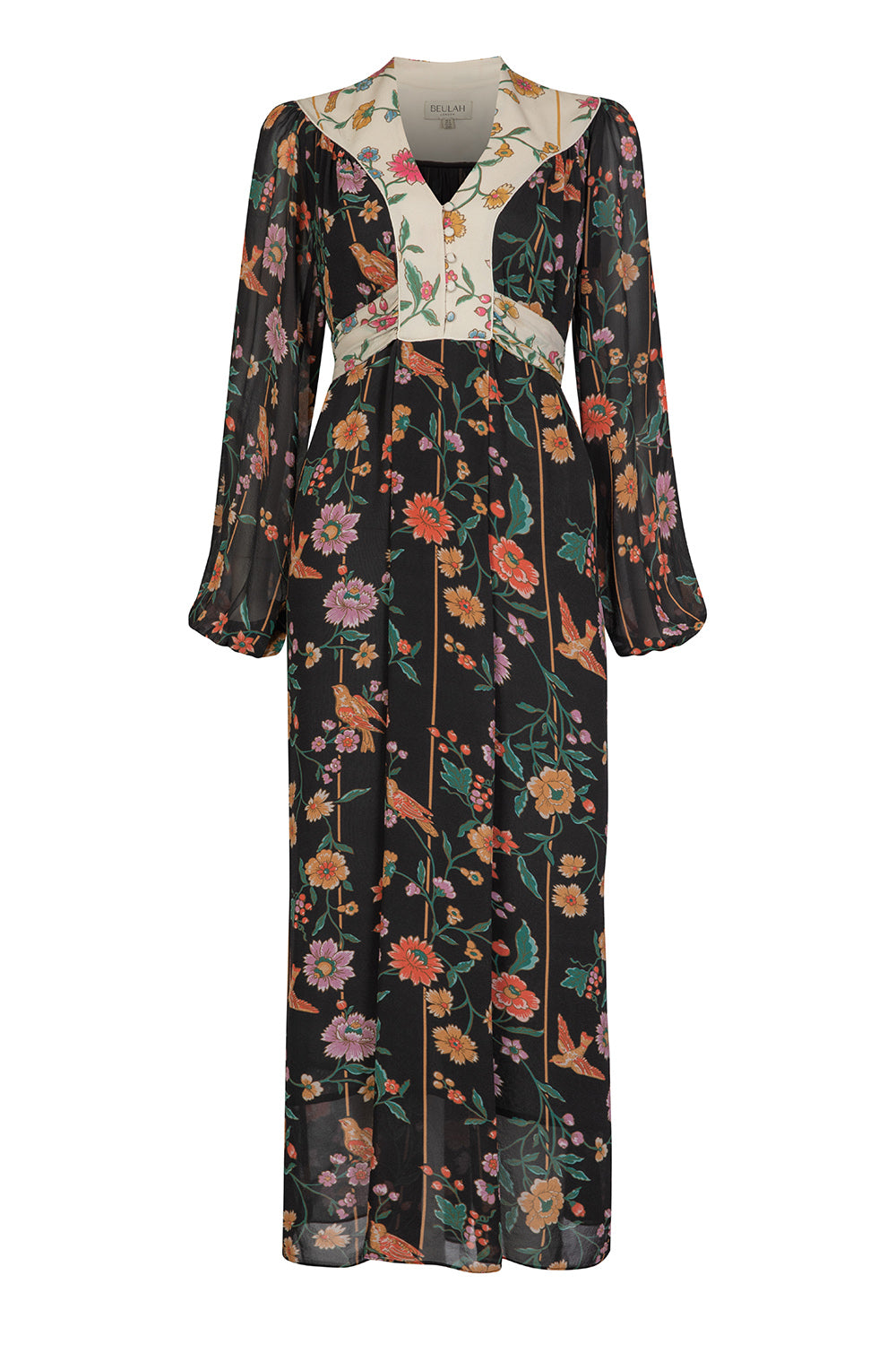 Rose Bamboo & Birds Dress