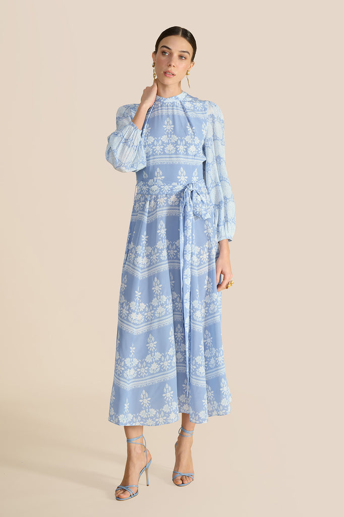 Sonia Blouson Cornflower Sleeve Dress