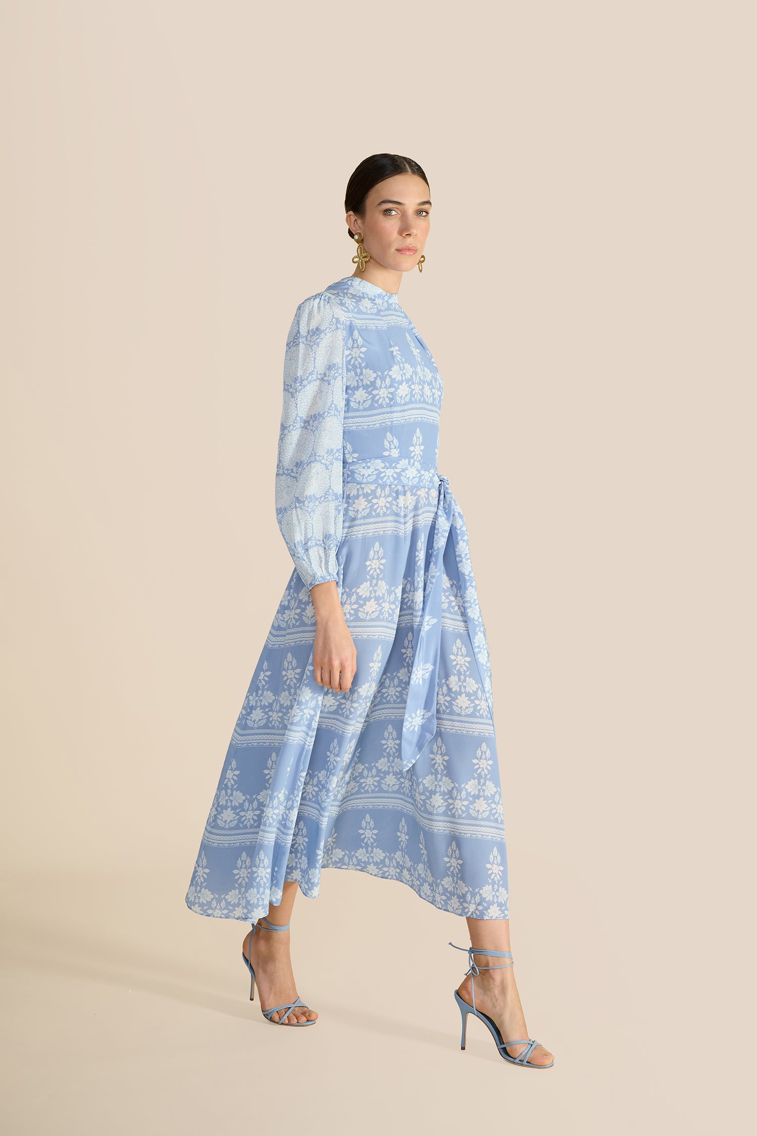 Sonia Blouson Cornflower Sleeve Dress