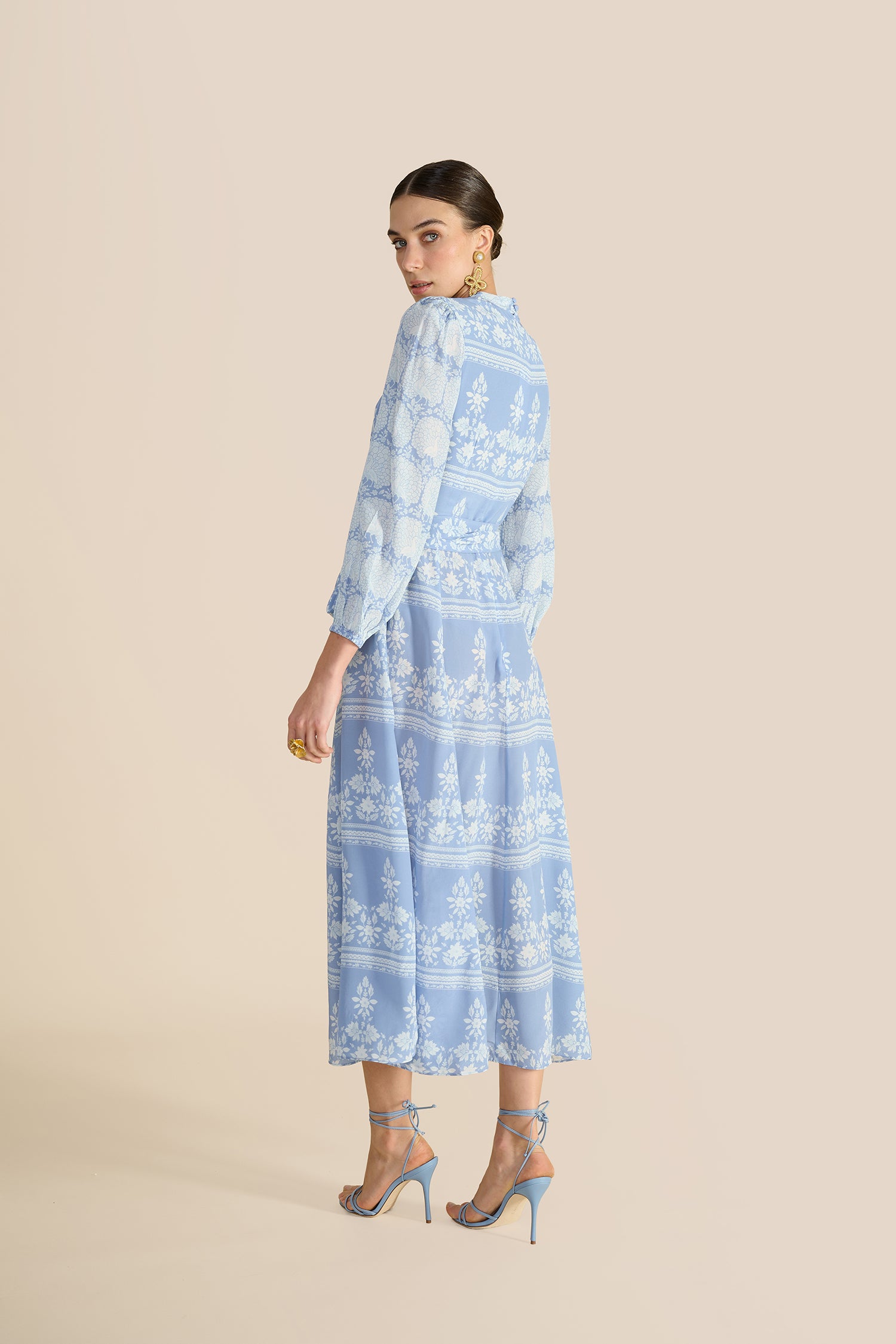Sonia Blouson Cornflower Sleeve Dress