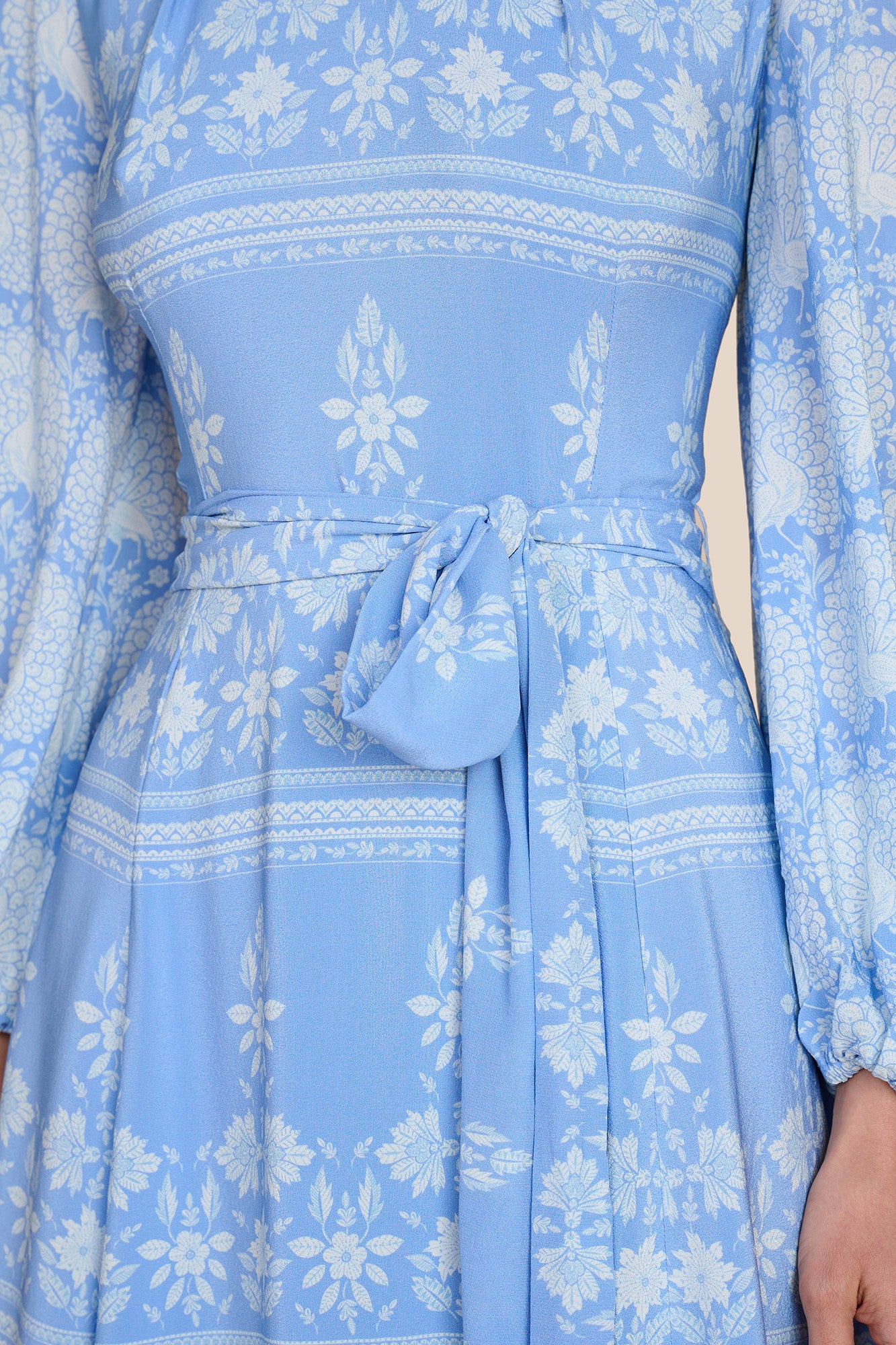 Sonia Blouson Cornflower Dress | Blue & White Dress