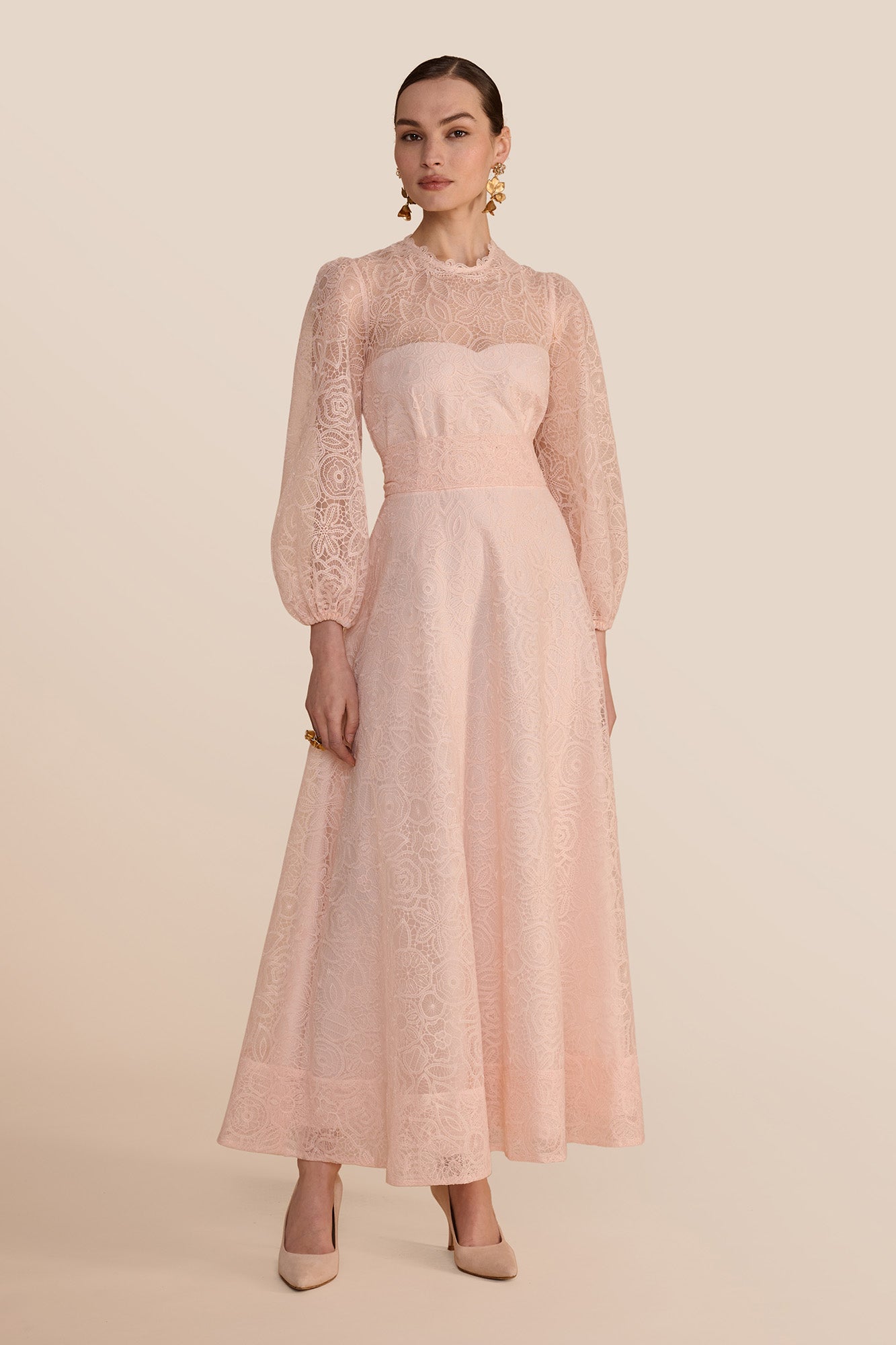 Sonia Blush Lace Dress