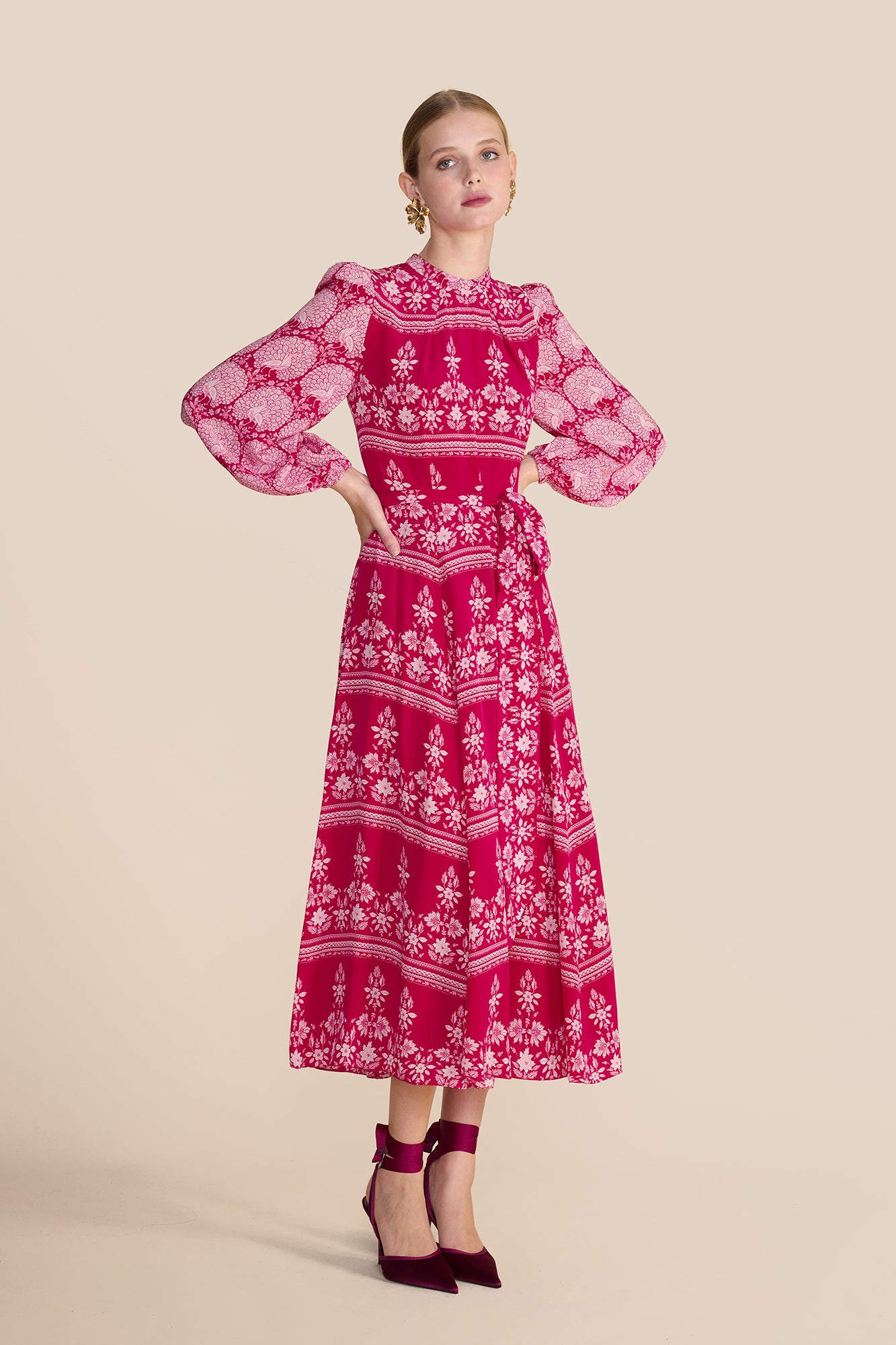 Sonia Blouson Rose Red Dress