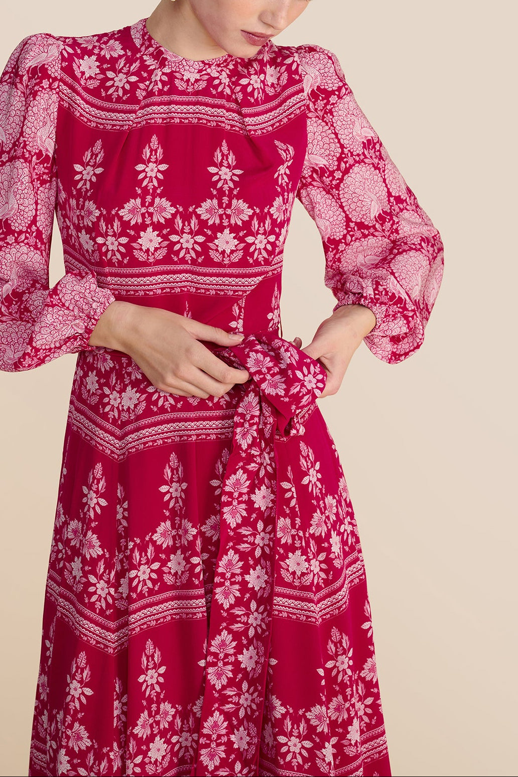 Sonia Blouson Rose Red Dress