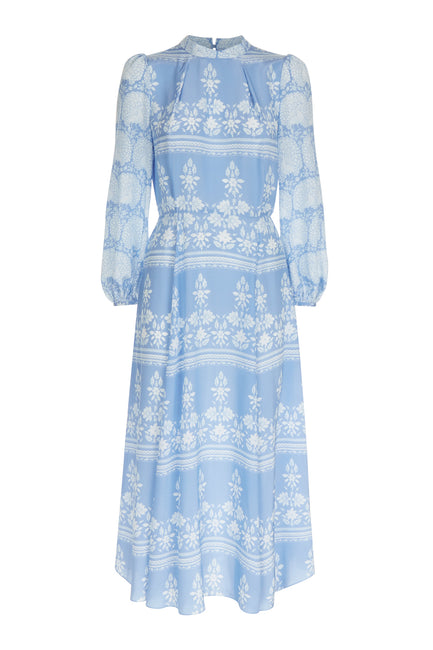 Sonia Blouson Cornflower Sleeve Dress – Beulah London