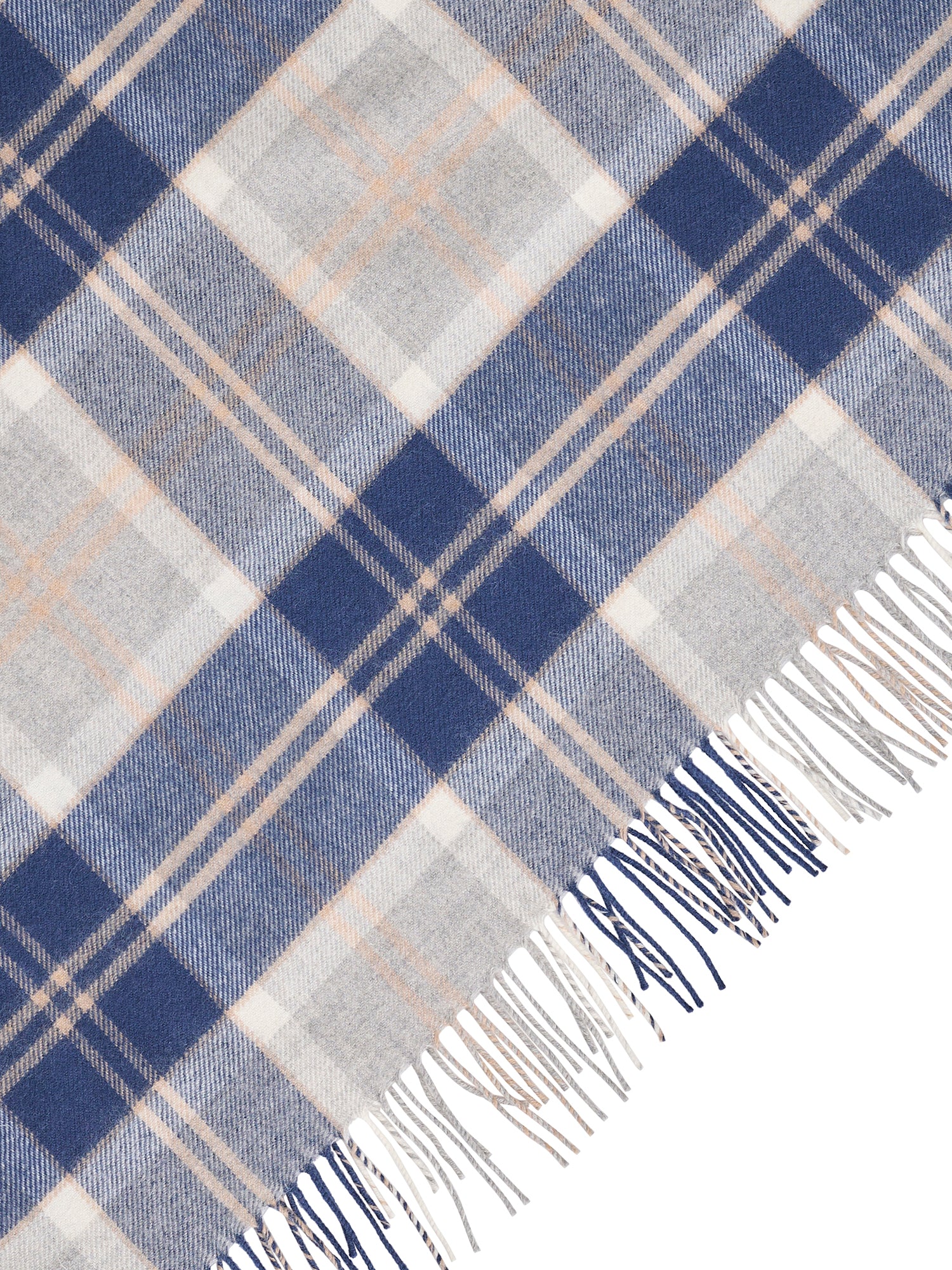 Tartan Navy & Grey Scarf