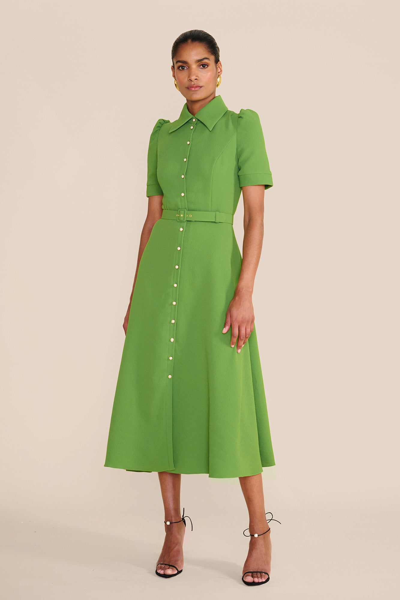 Violet Bright Olive Green Dress