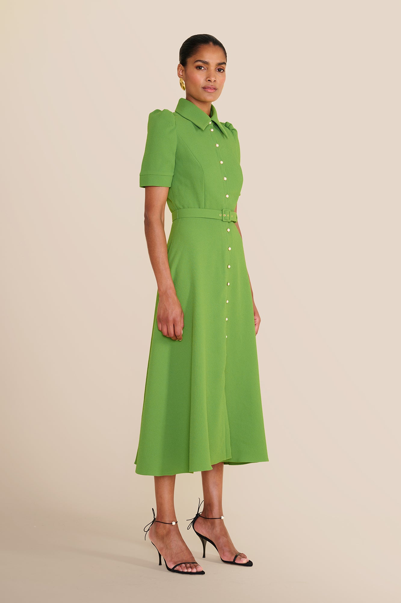 Violet Bright Olive Green Dress