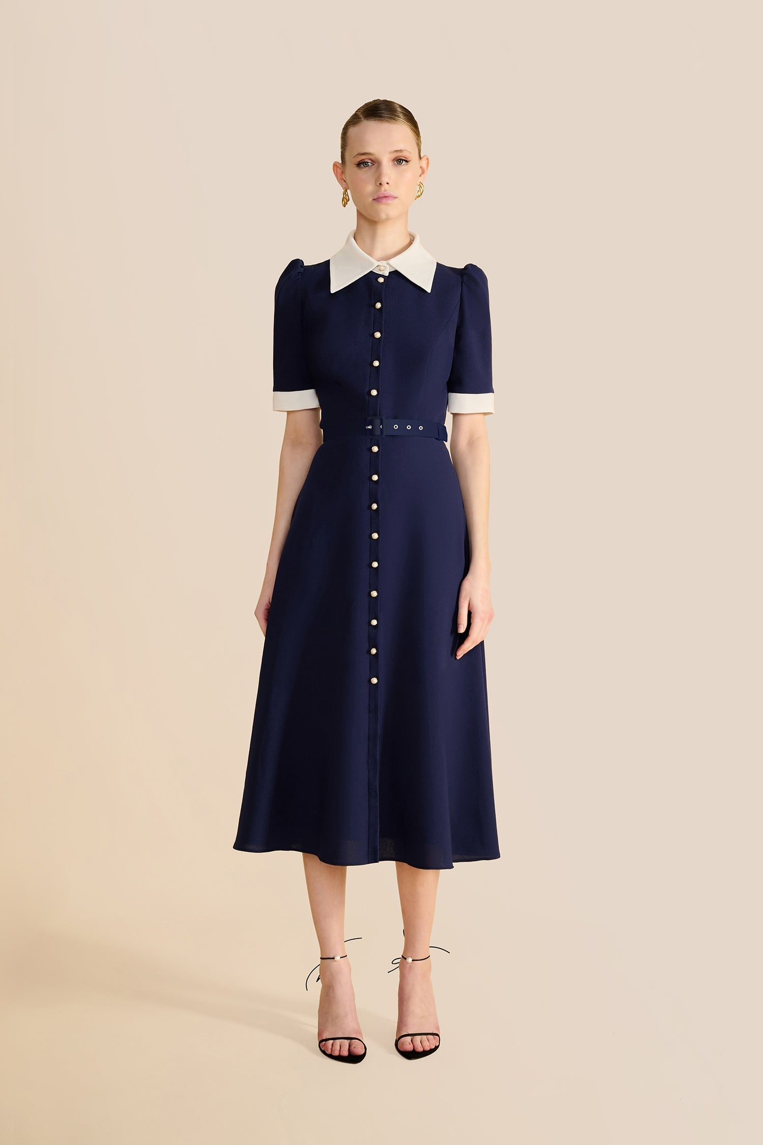 Violet Navy & Ivory Dress