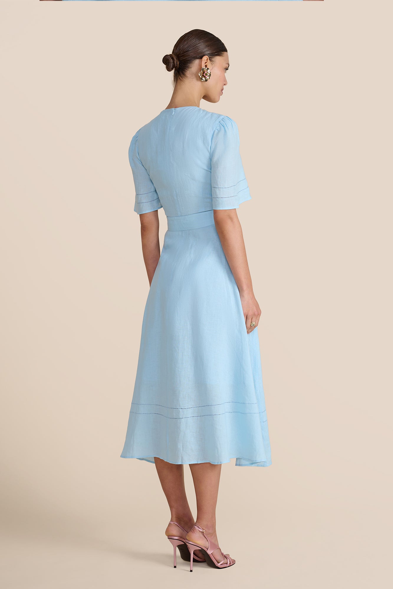 Aybra Linen Cornflower Dress