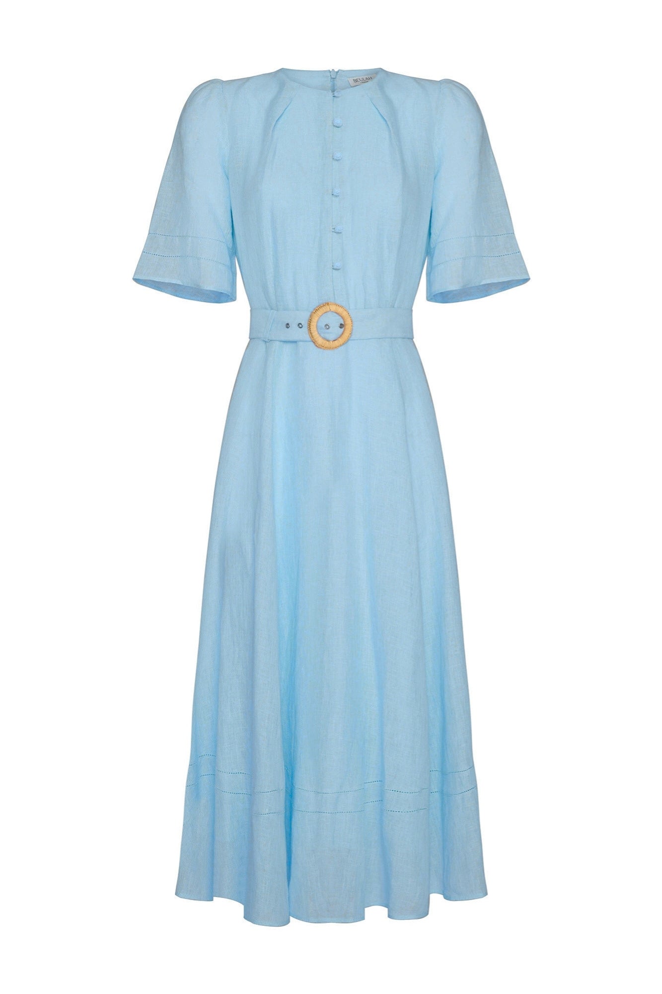 Aybra Linen Cornflower Dress