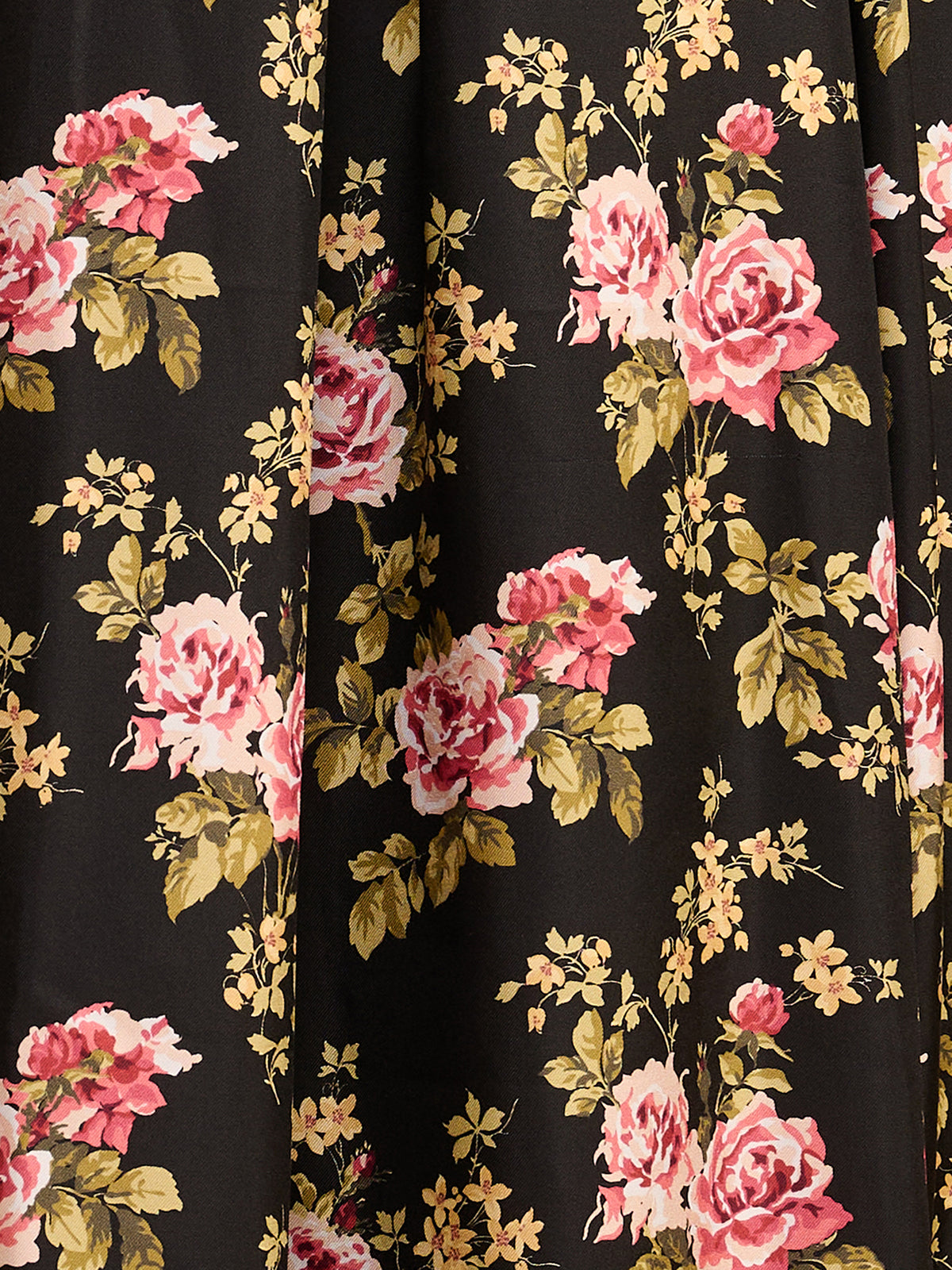 Whitney Black Trailing Rose Dress