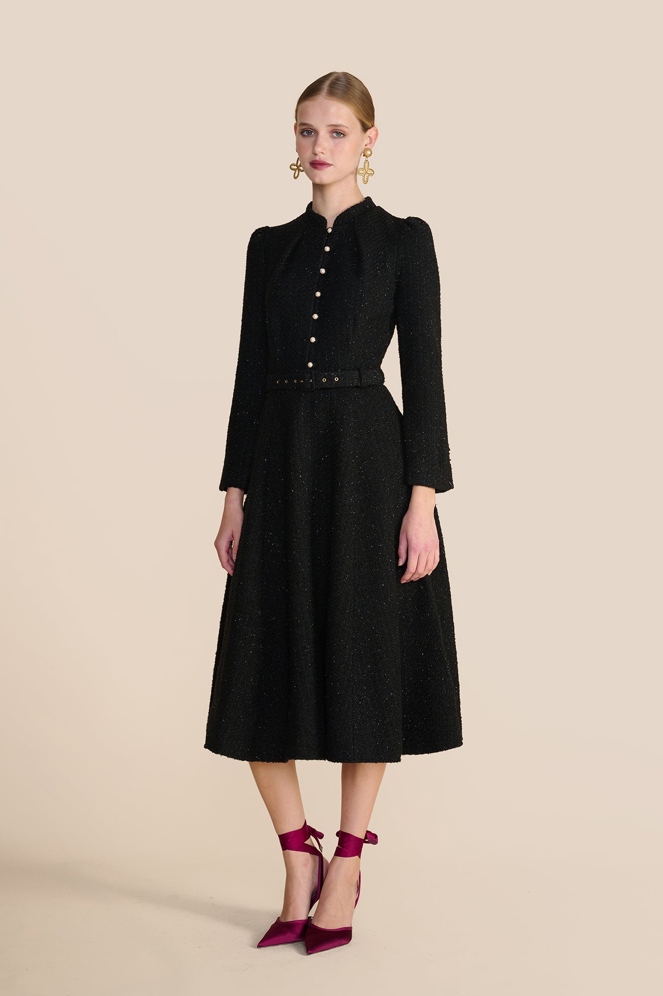 Ahana Sparkle Boucle Dress