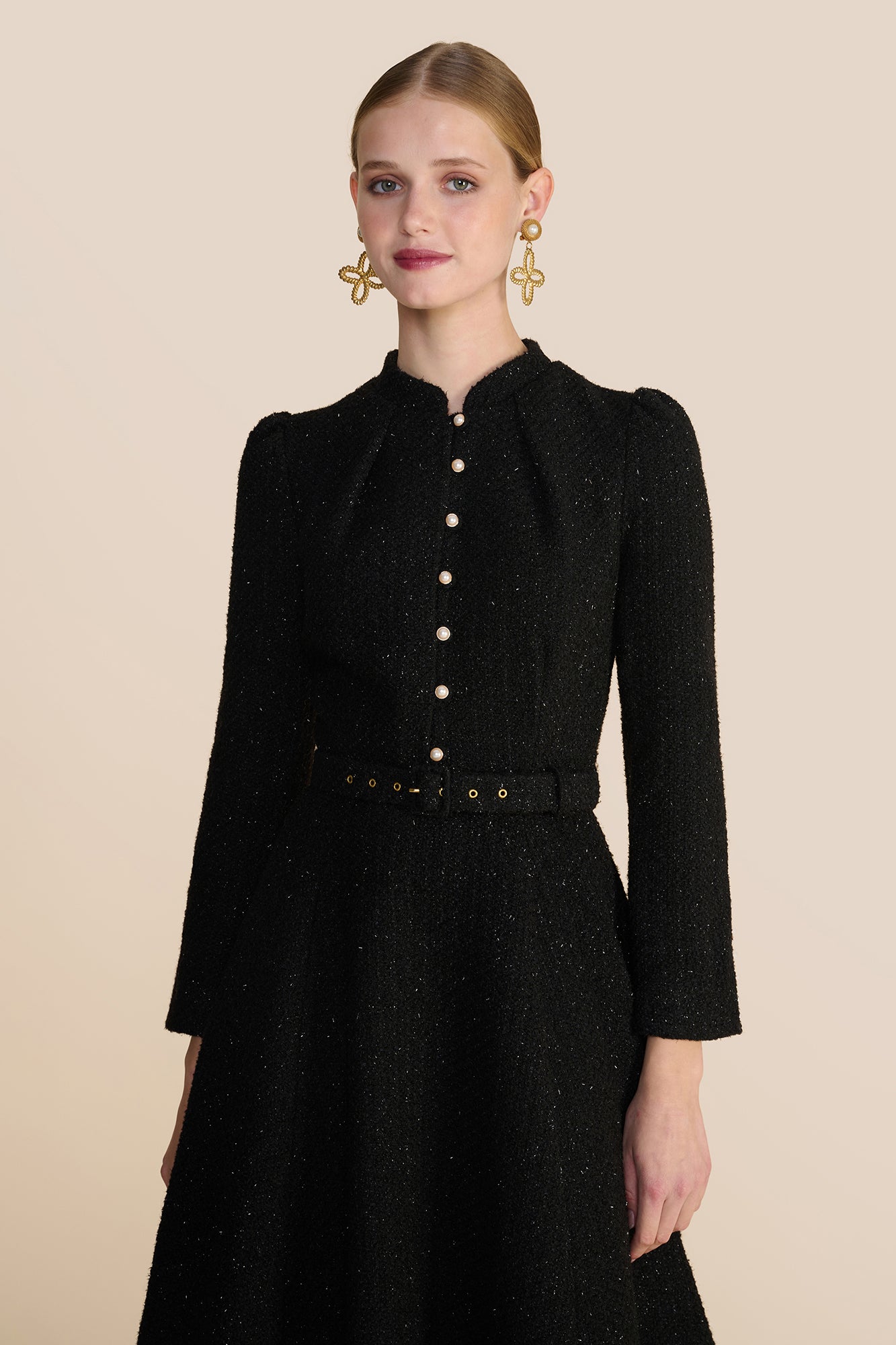 Ahana Sparkle Boucle Dress