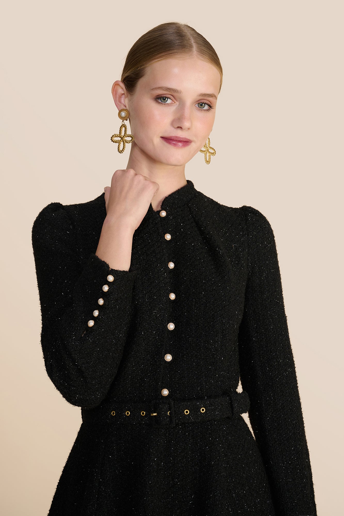 Ahana Sparkle Boucle Dress
