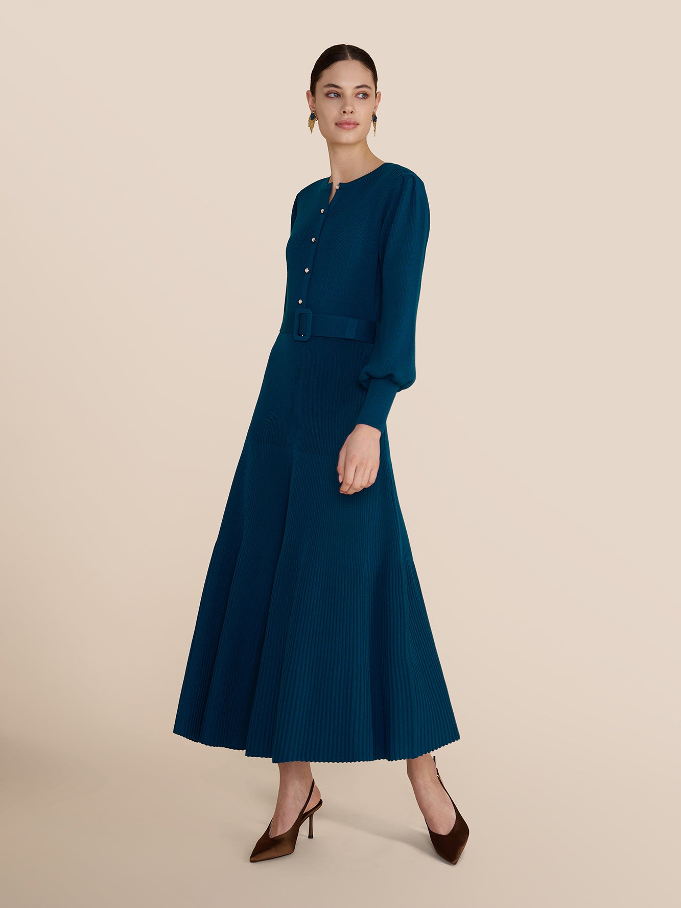 Claudia Knit Dress Deep Teal